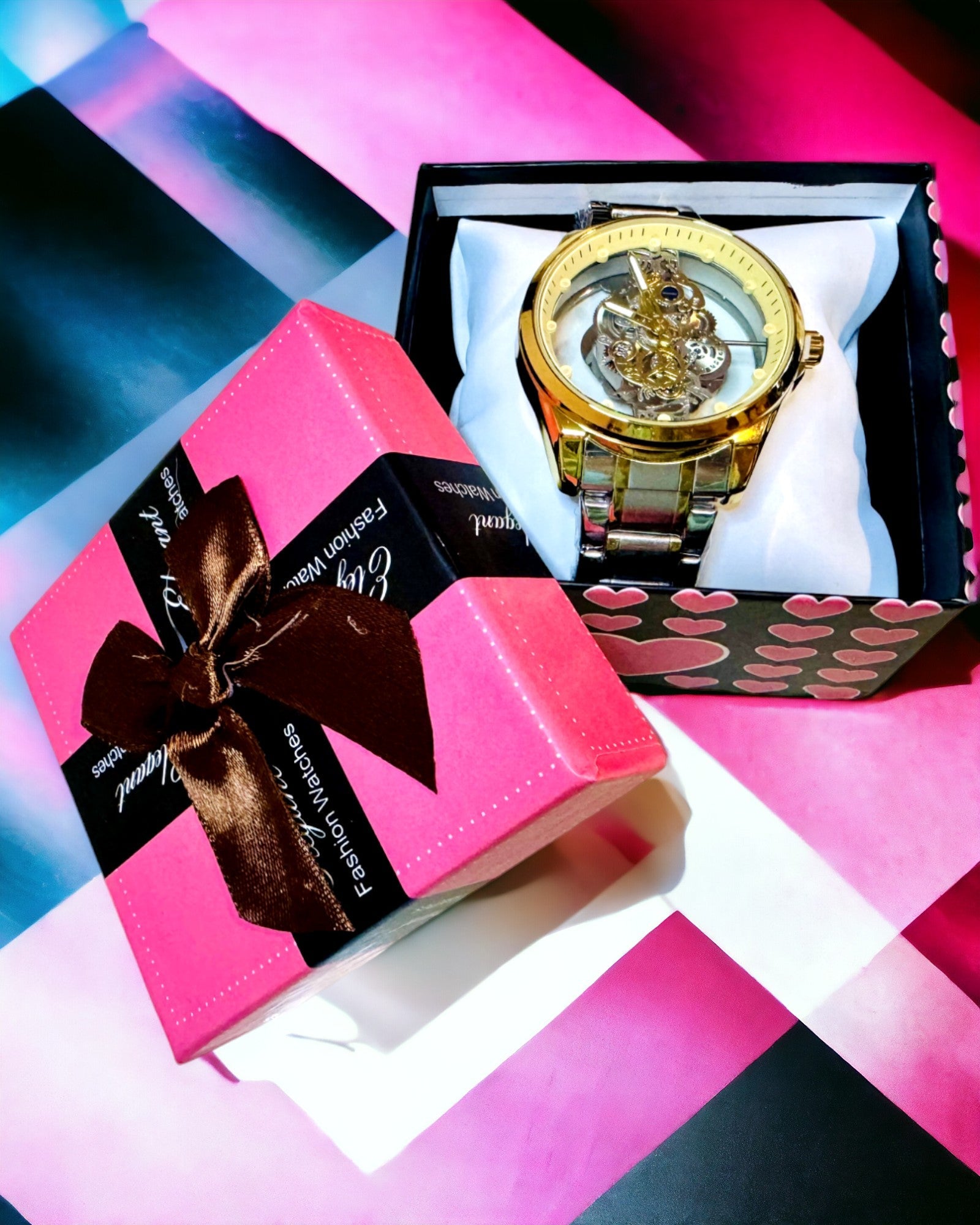 Mænds Kvartsur "Vision Sport" – Dobbeltsidet Gennemsigtig med Aluminium