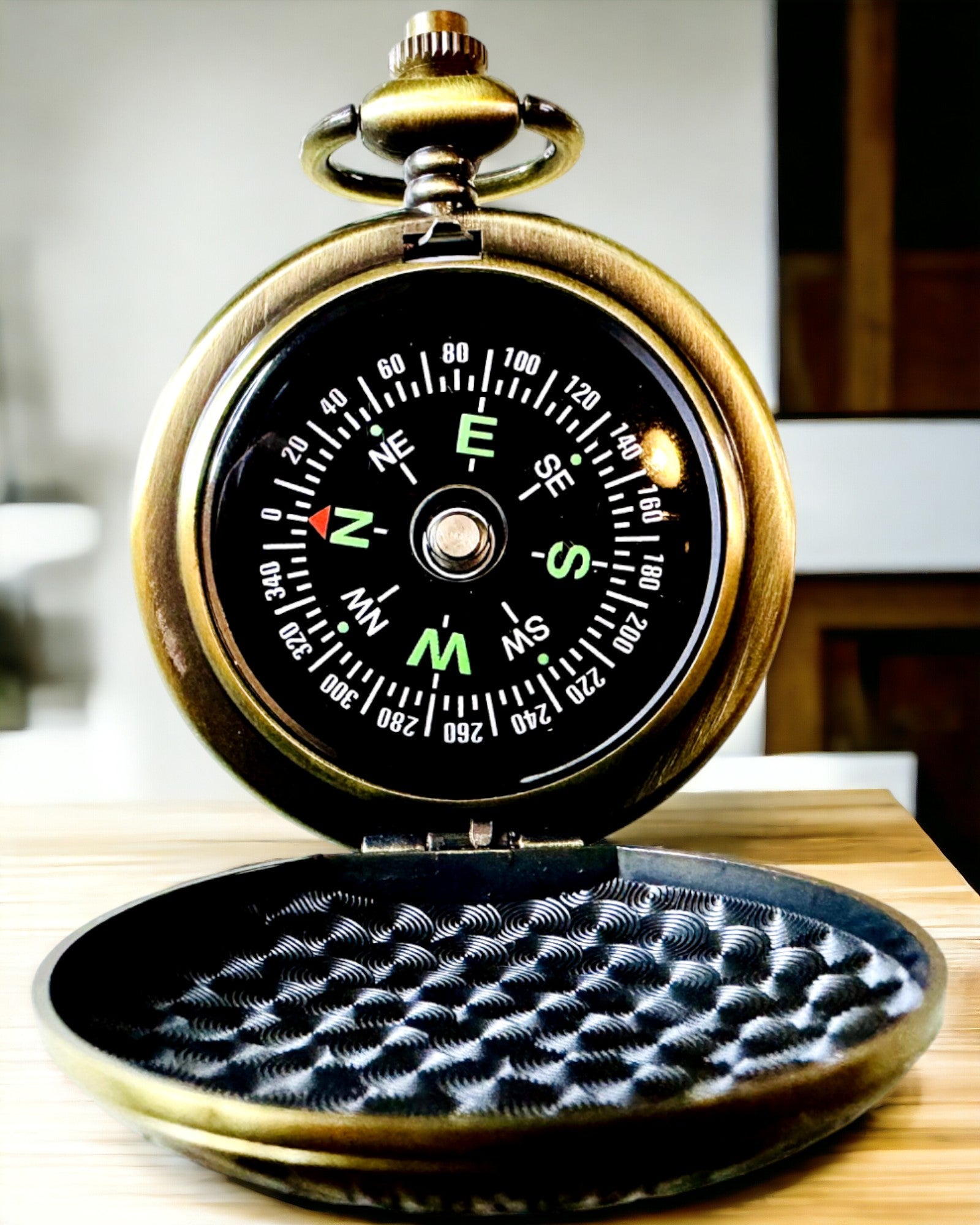 Lomme Kompass Retro med New York Motiv – Multifunktionel, Elegant Kompas med Statue of Liberty Billede
