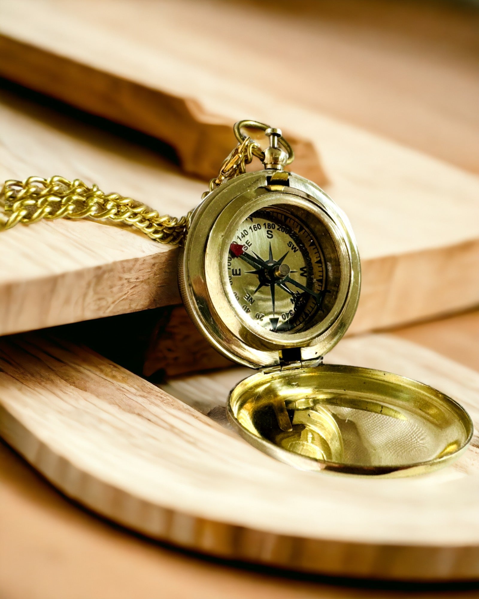 Kompas i gylden farve Przygoda – Elegant Oplevelsesnavigator