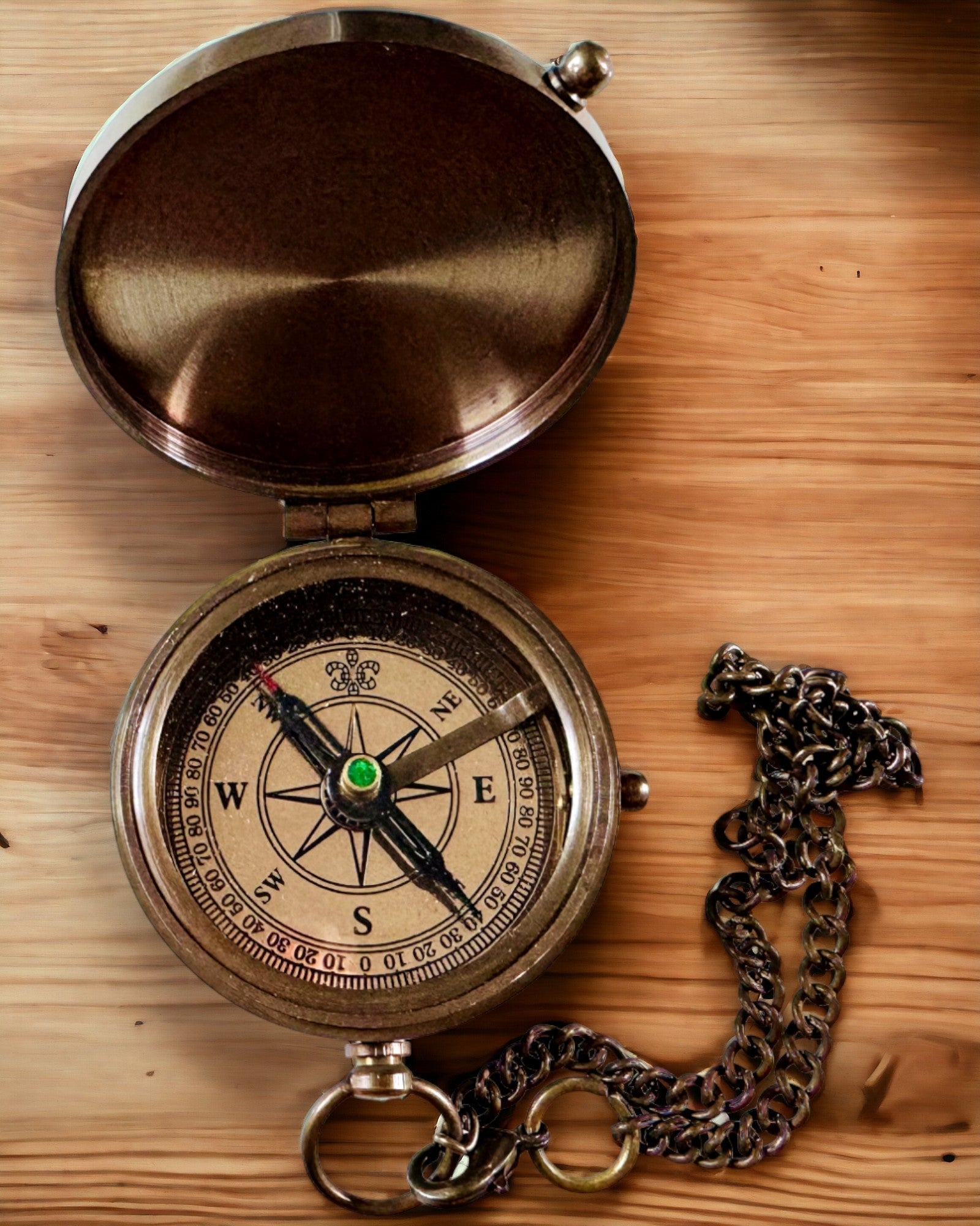 Kompas Indyjski Odysseus – Retro Explorer Perle - mulighed for gravering