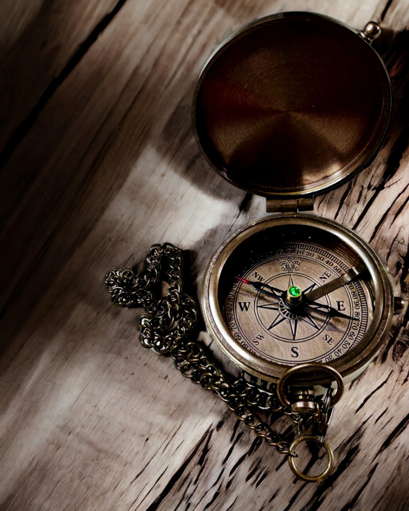 Kompas Indyjski Odysseus – Retro Explorer Perle - mulighed for gravering