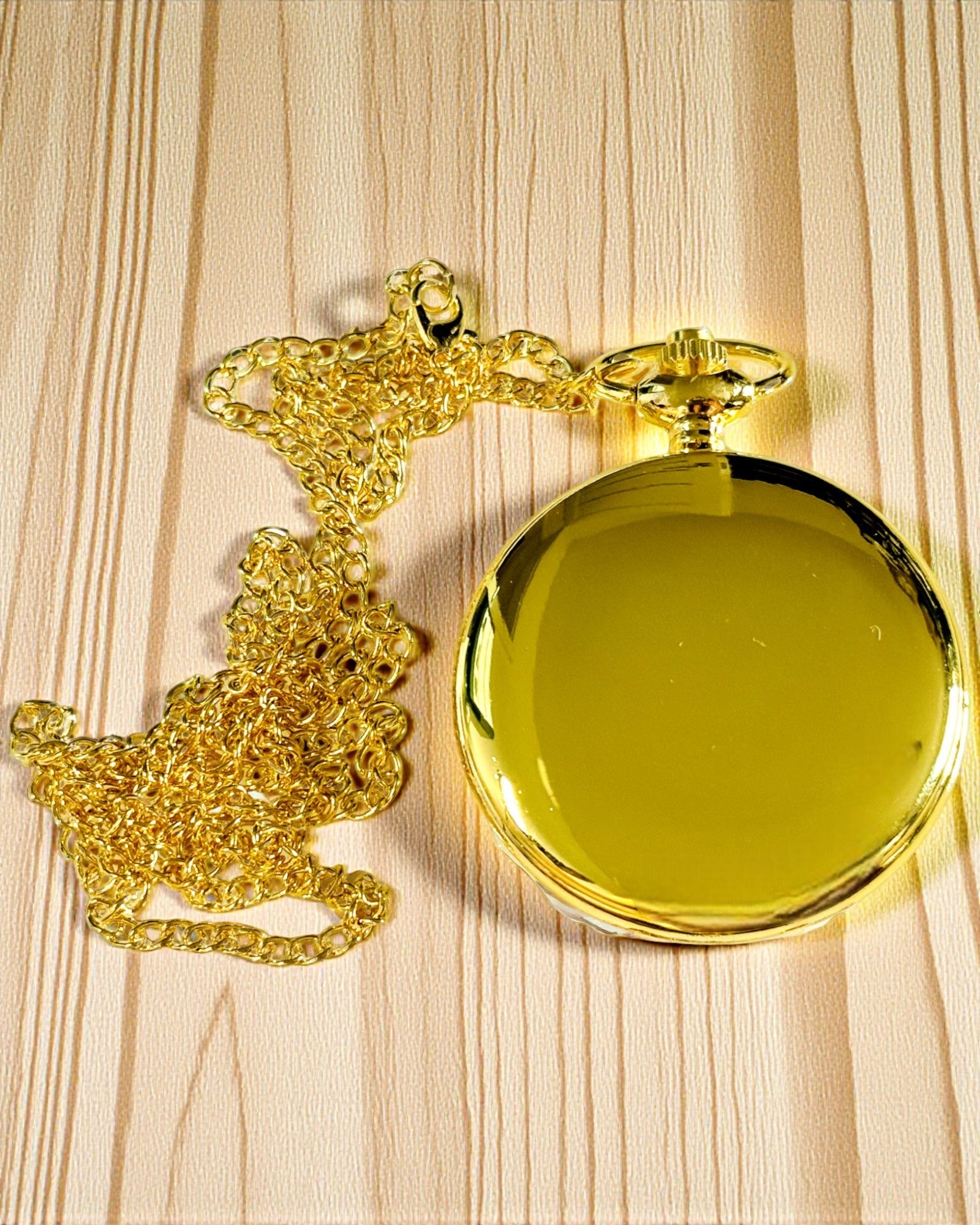 Guldfarvet Vintage Lommeur med Mulighed for Gravering