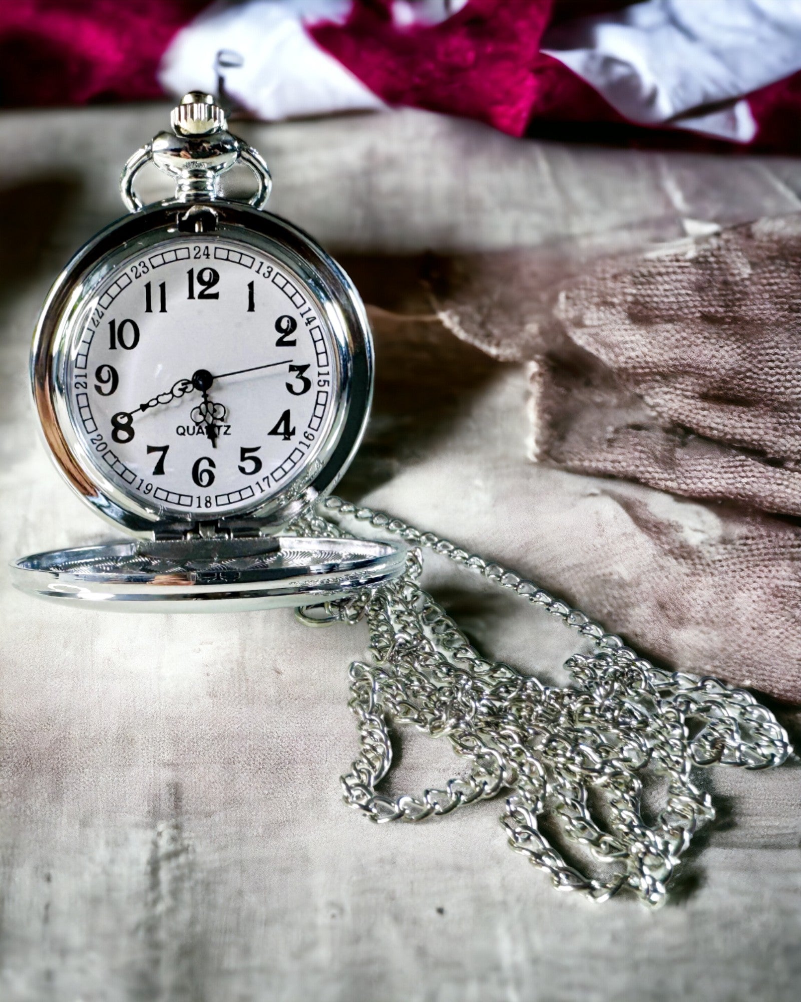 Klassisk Sølv Lommeur med Mulighed for Gravering