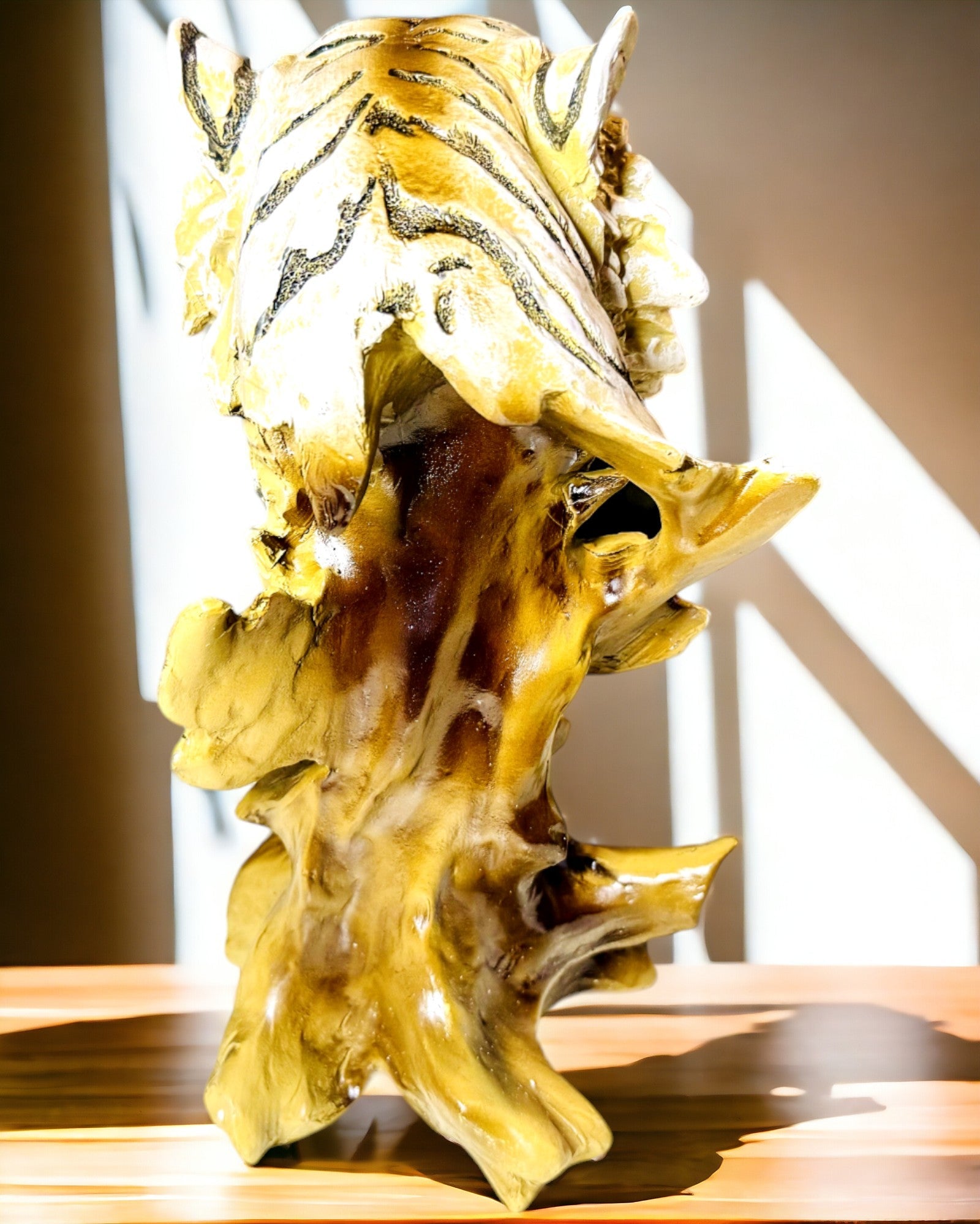 Statuette "Tiger Jungle King" med Gravering Mulighed, figur 29 cm høj, dekoration som gave