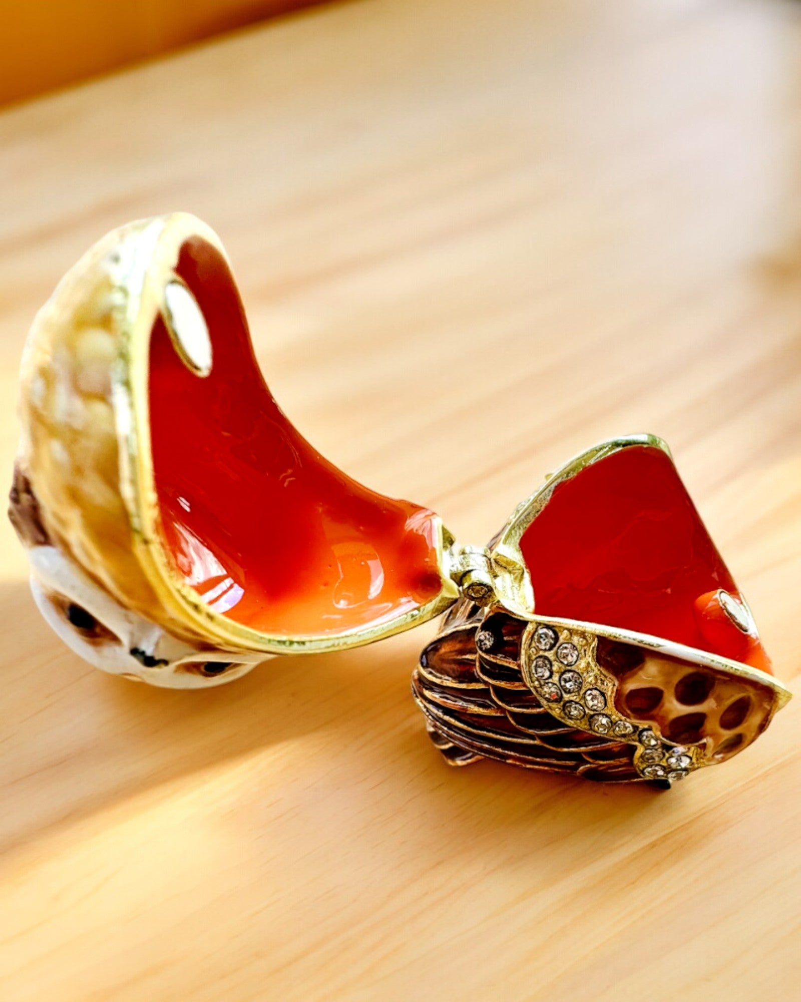 Charmerende Ugle med Krystaller - Smykkeskrin med mulighed for personlig gravering, gave