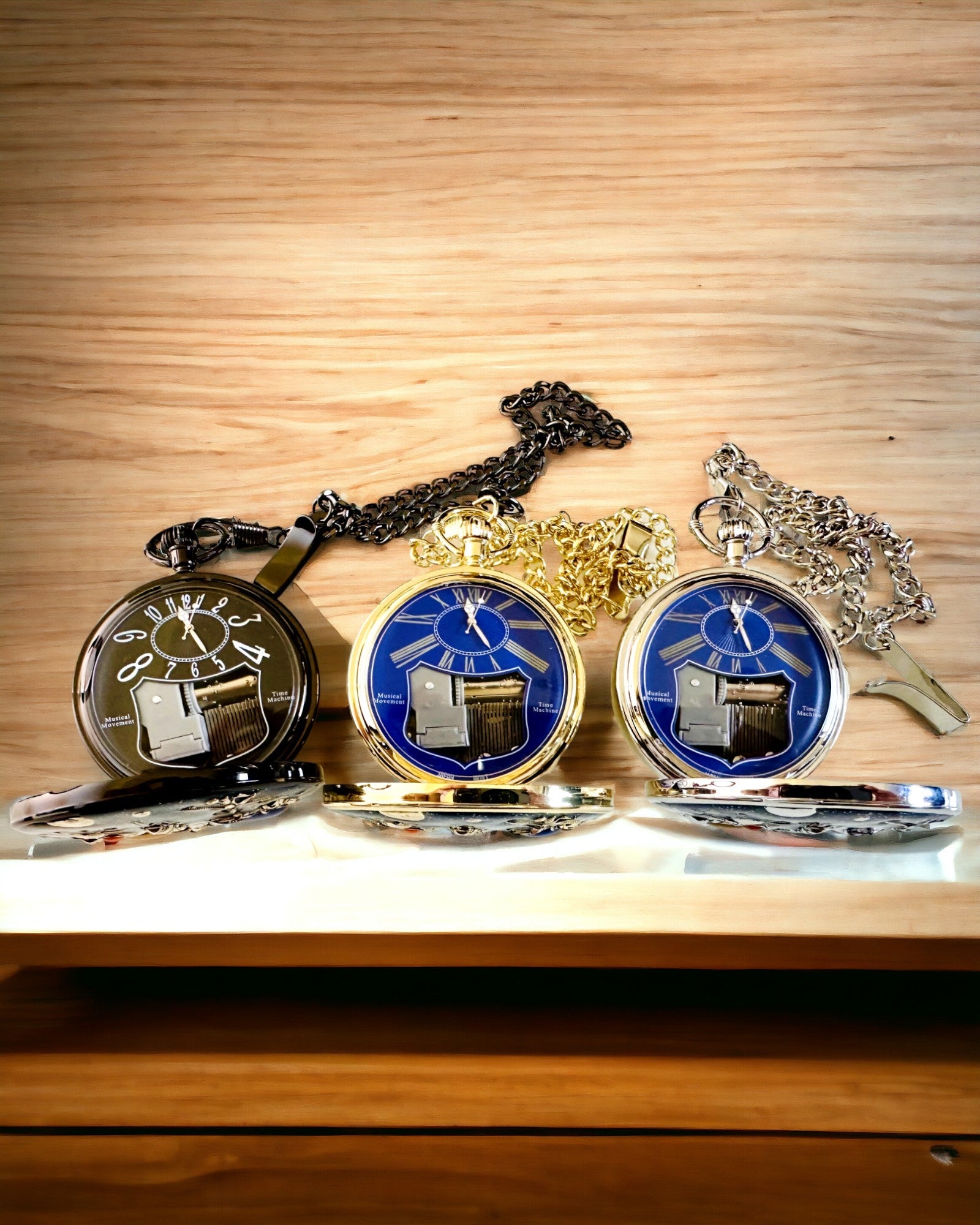 Lommeur "Astrum Temporis" - Guld ramme. Mulighed for personlig gravering.