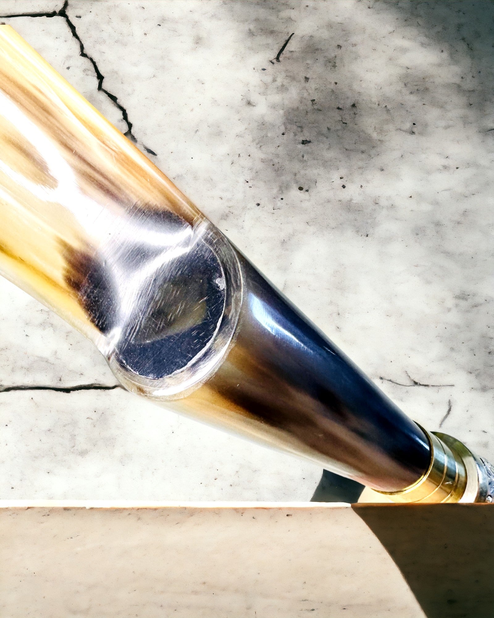 Premium Sko Horn "Elegancja Rajput" med Gravering Mulighed