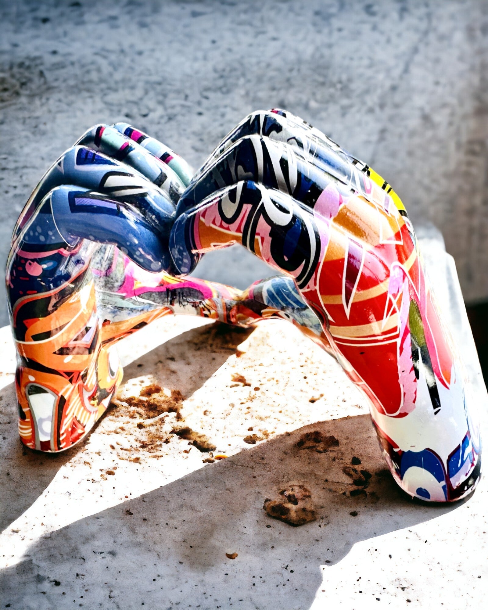 Dekorativ figur Farverigt Dekorativt Håndtag ArtBrace - mulighed for personlig gravering, som gave