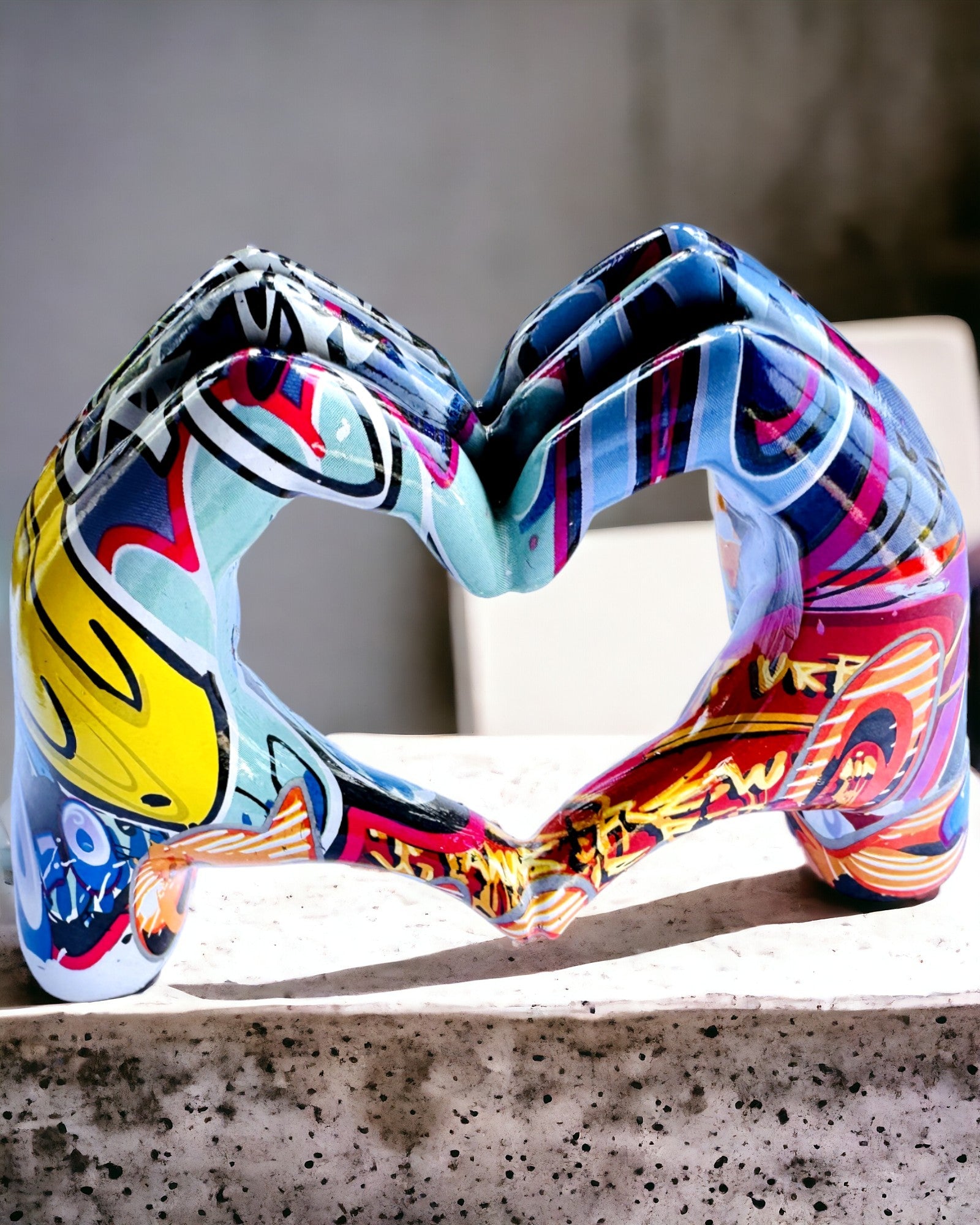 Dekorativ figur Farverigt Dekorativt Håndtag ArtBrace - mulighed for personlig gravering, som gave