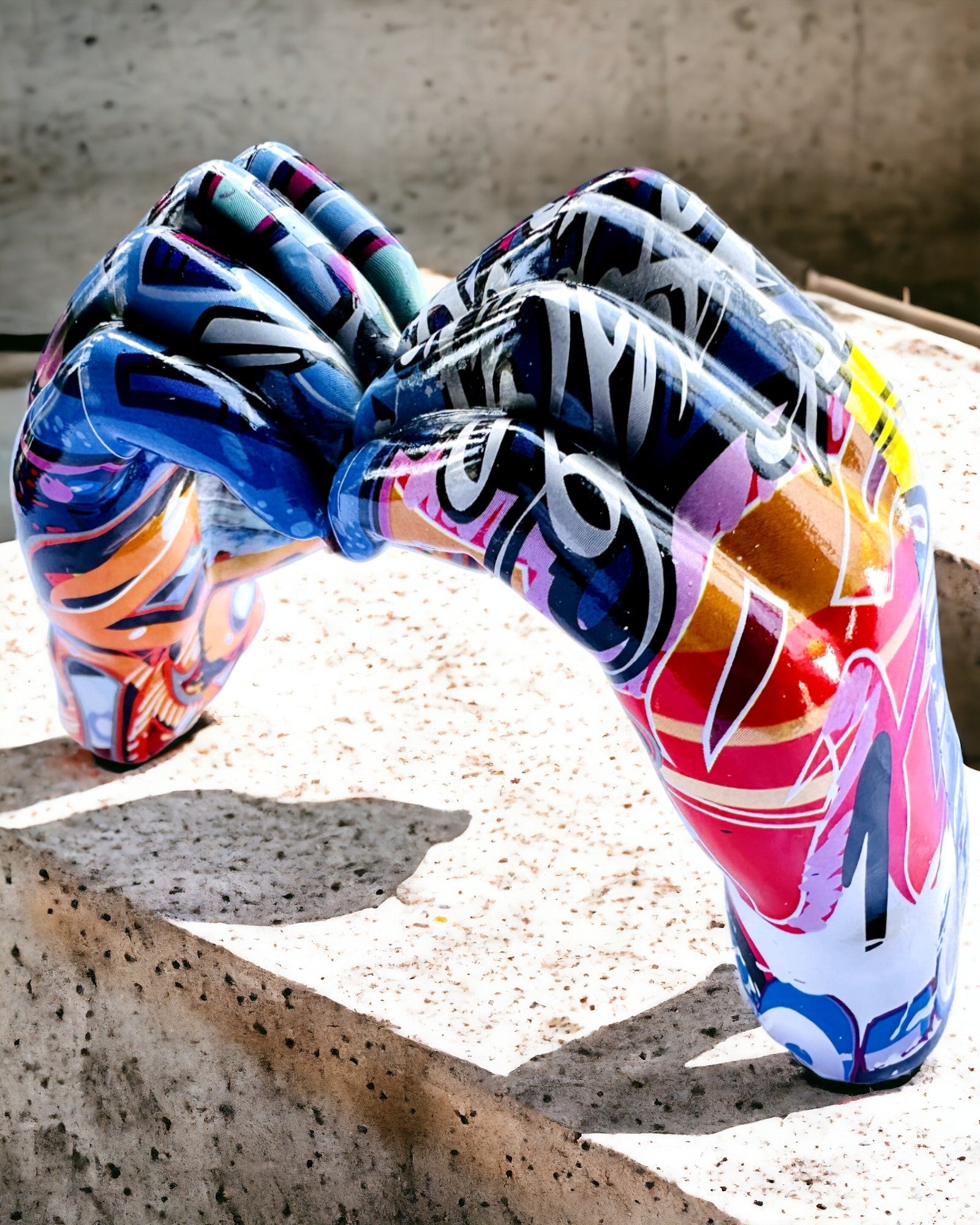 Dekorativ figur Farverigt Dekorativt Håndtag ArtBrace - mulighed for personlig gravering, som gave