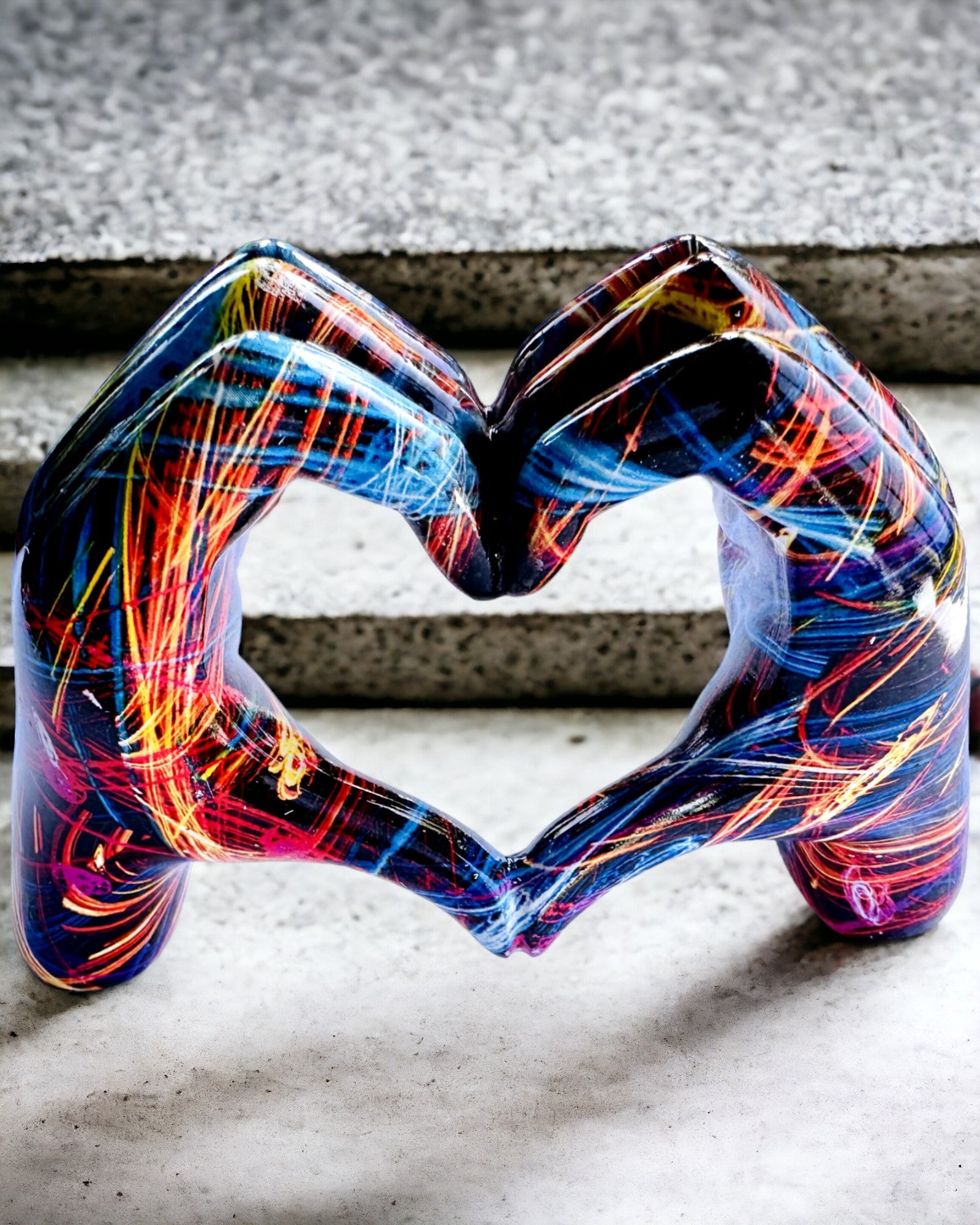 Kalejdoskop Hjerte – Håndlavet Harpynt med Mulighed for Gravering