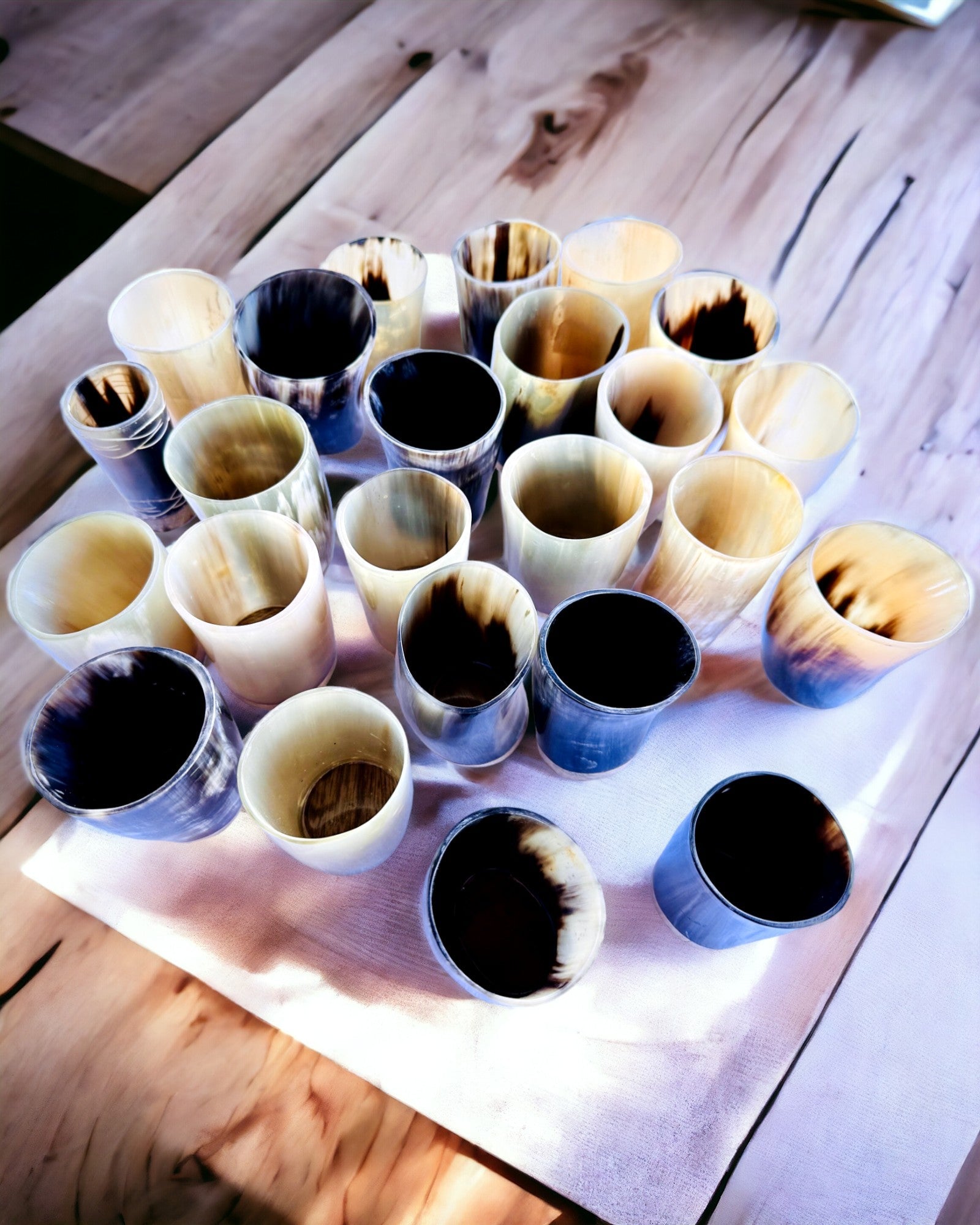 Håndlavet Lille Krus med Mulighed for Gravering, indisk Glas Krus, mulighed for personalisering som gave, gravering. Farve mørk