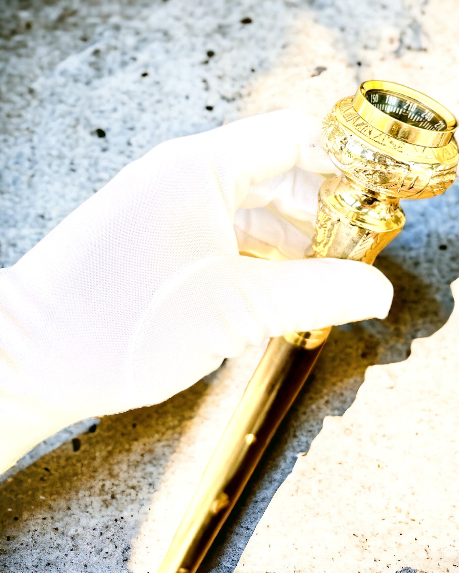 Kompasso Black - Spadserestok - Håndskåret Træ - Eksklusiv Udgave med Mulighed for Gravering