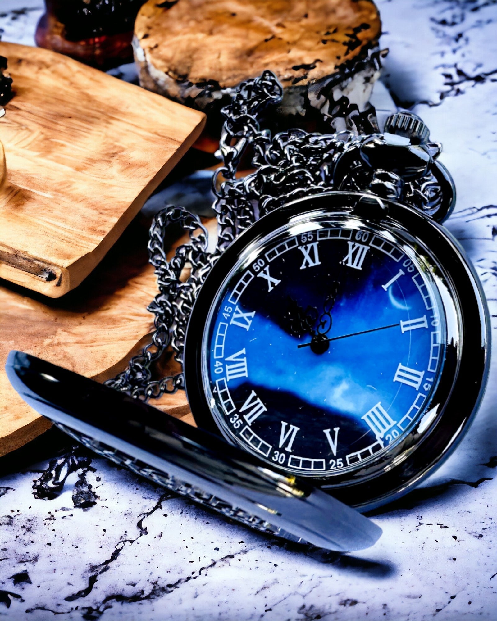 Lommeur "Eternum", personliggørelse som gave med gravering