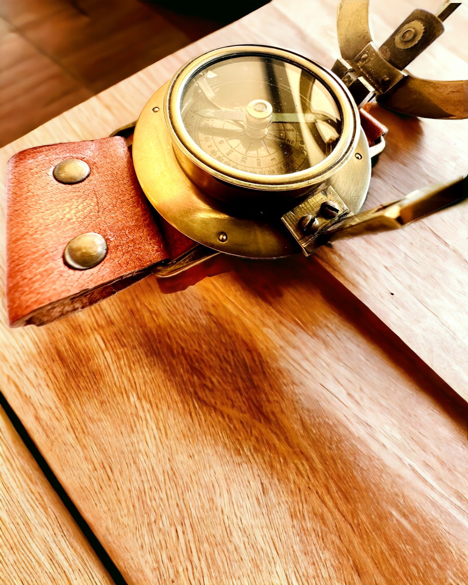 Solur "Antik Kompas", armbåndsur med kompas, mulighed for personlig gravering