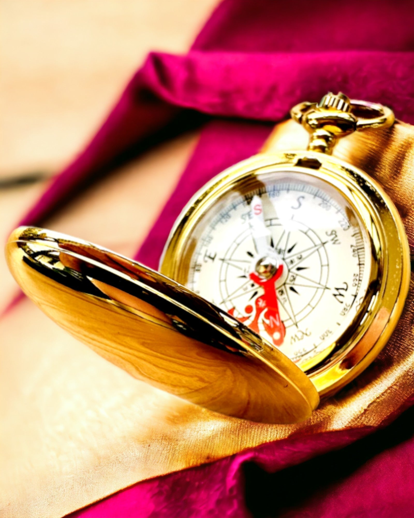 Kompas Vandringsmand med Mulighed for Gravering - farve guld