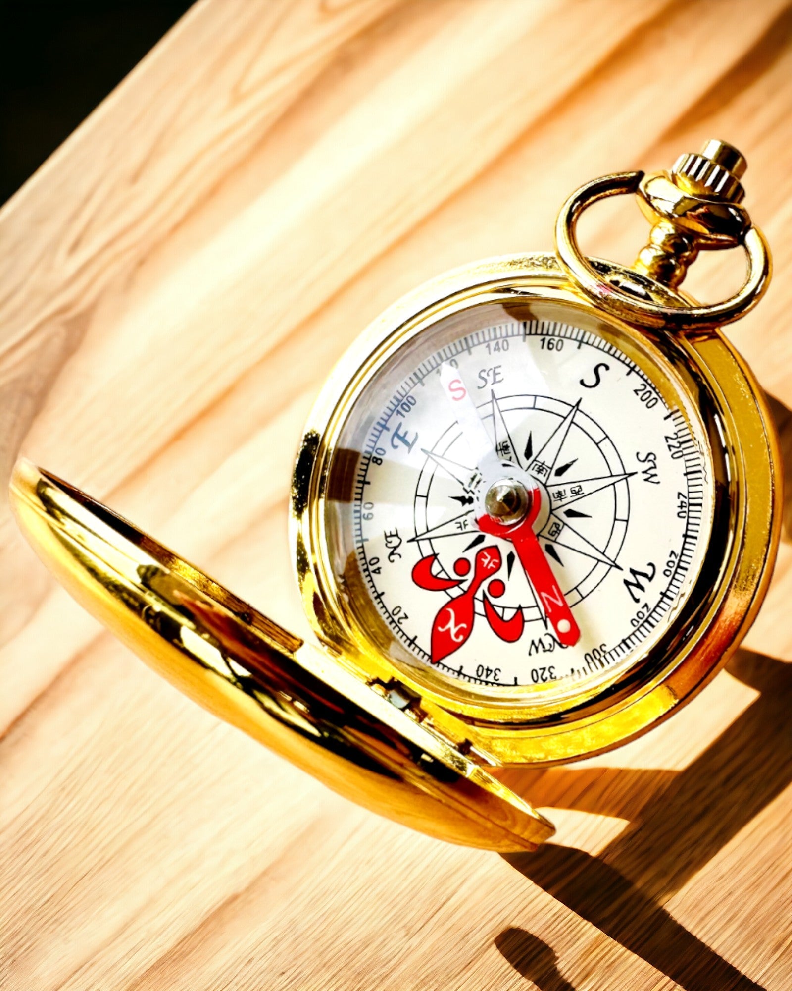 Kompas Vandringsmand med Mulighed for Gravering - farve guld