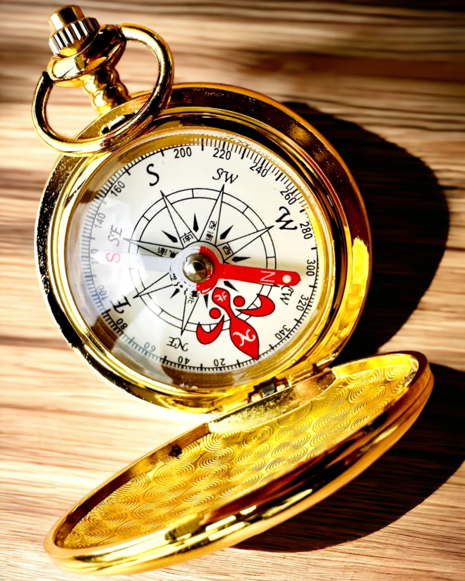 Kompas Vandringsmand med Mulighed for Gravering - farve guld