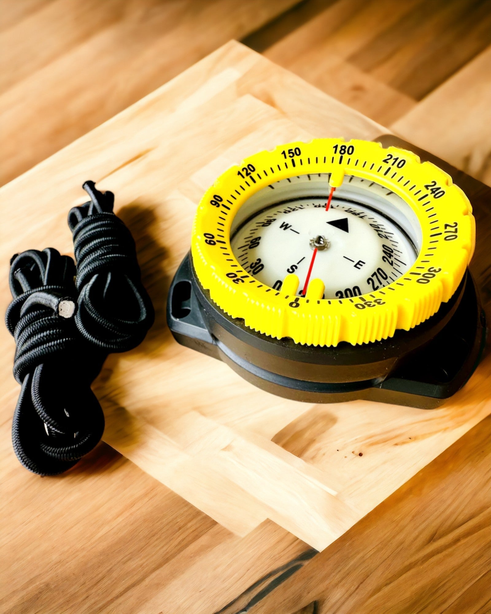 Dykkerkompas AquaGuide - vandtæt kompas med luminescensfunktion og fleksibelt rem, mulighed for personalisering