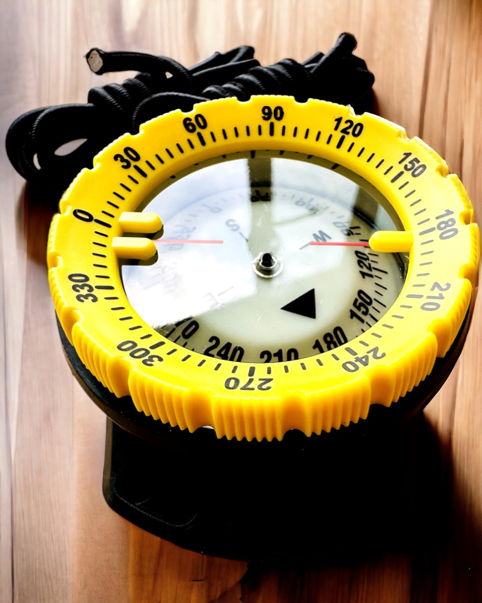 Dykkerkompas AquaGuide - vandtæt kompas med luminescensfunktion og fleksibelt rem, mulighed for personalisering