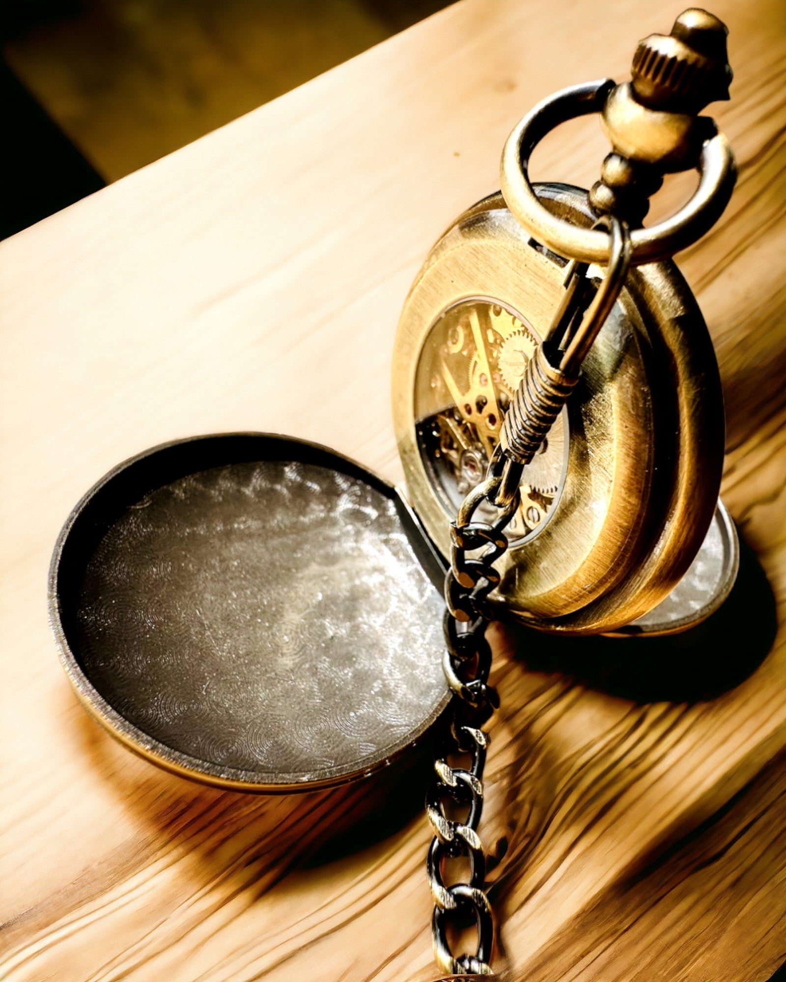 Klassisk lommeur "Vintage Elegance", farve guld, mulighed for personlig gravering