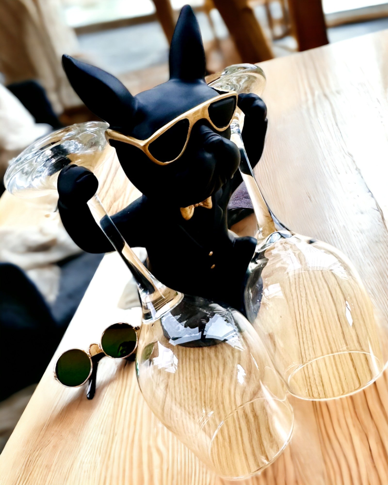 Figur Bulldog Elegance - Eksklusiv glas-holder, mulighed for personlig gravering