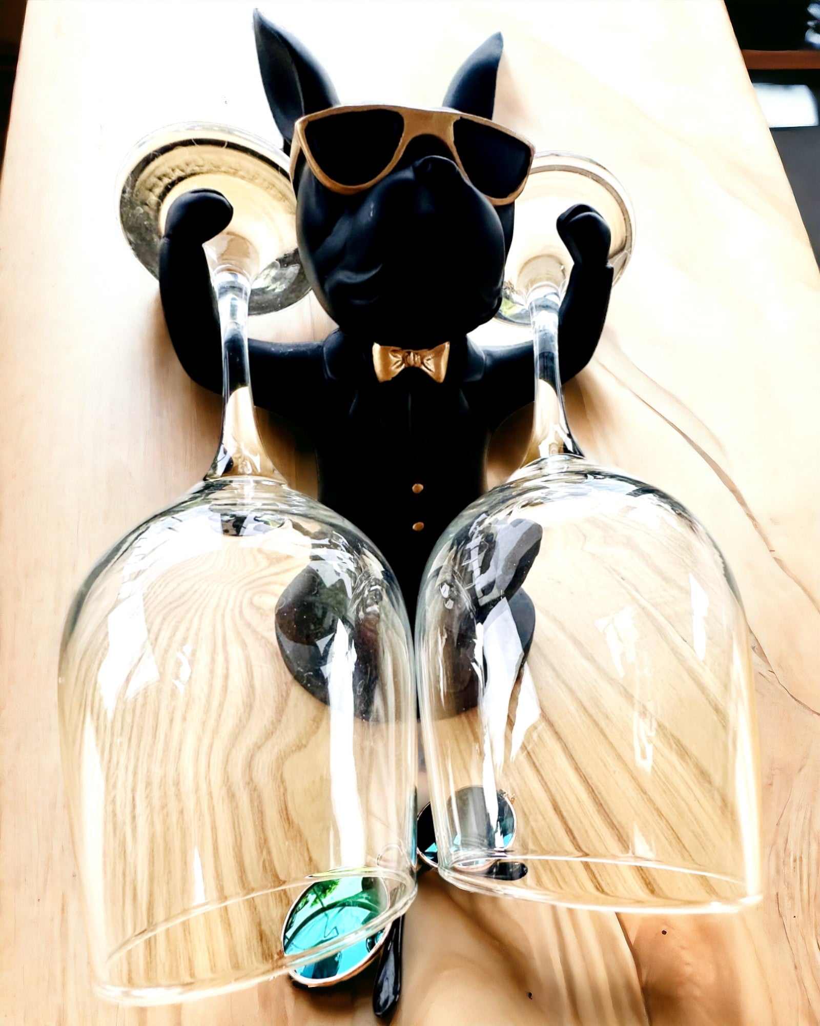 Figur Bulldog Elegance - Eksklusiv glas-holder, mulighed for personlig gravering