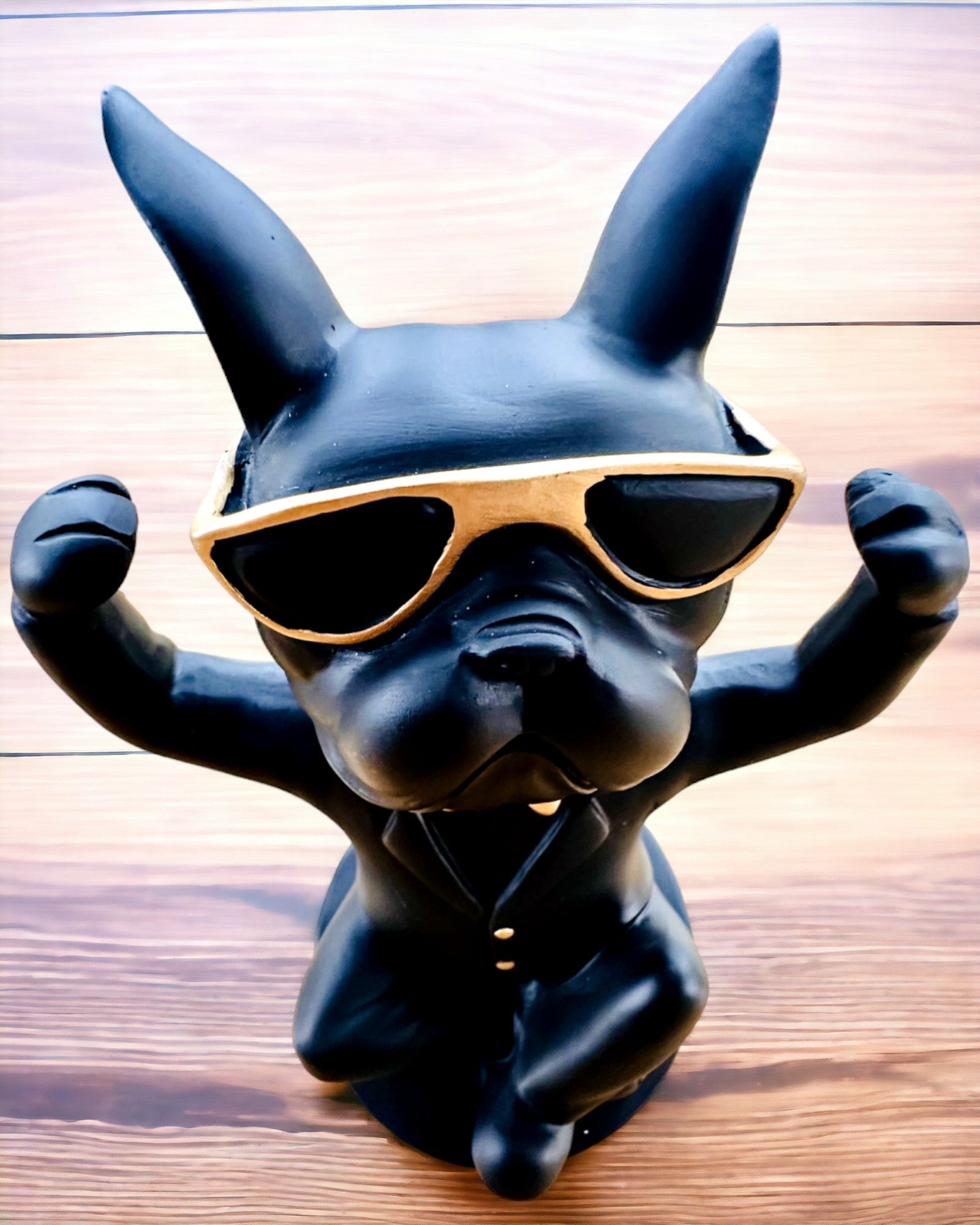 Figur Bulldog Elegance - Eksklusiv glas-holder, mulighed for personlig gravering