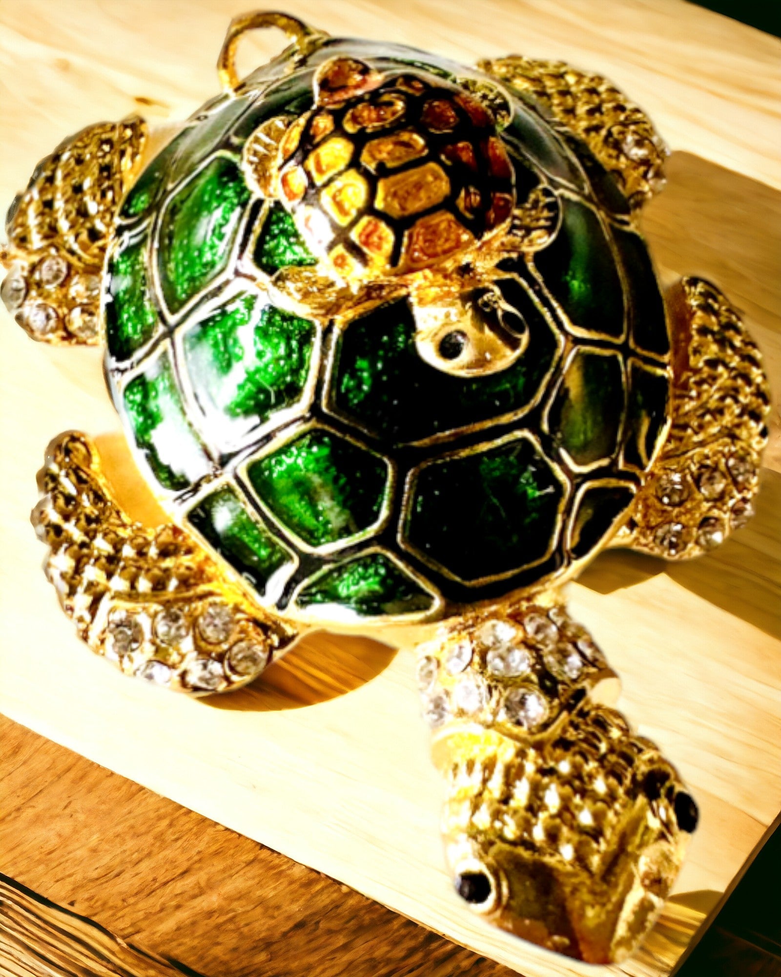 Skrin "Skildpaddefamilien" - farve grøn, personalisering med gravering