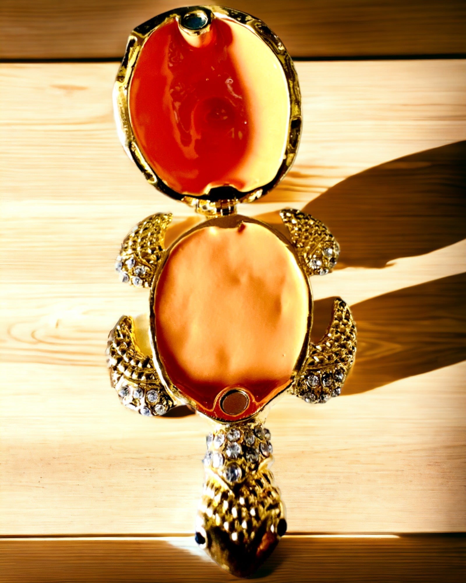 Skrin "Skildpaddefamilien" - farve orange, personliggørelse med gravering