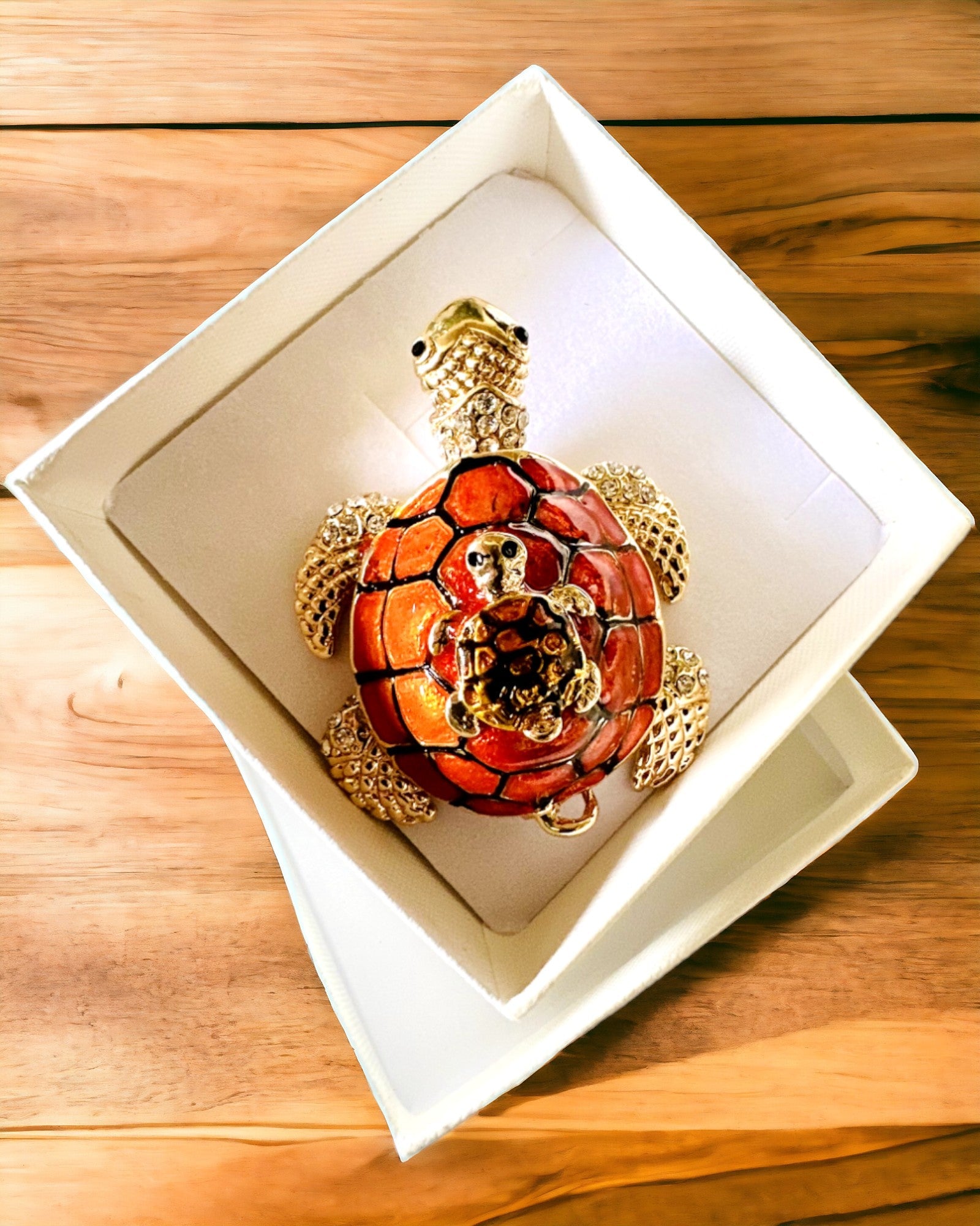 Skrin "Skildpaddefamilien" - farve orange, personliggørelse med gravering