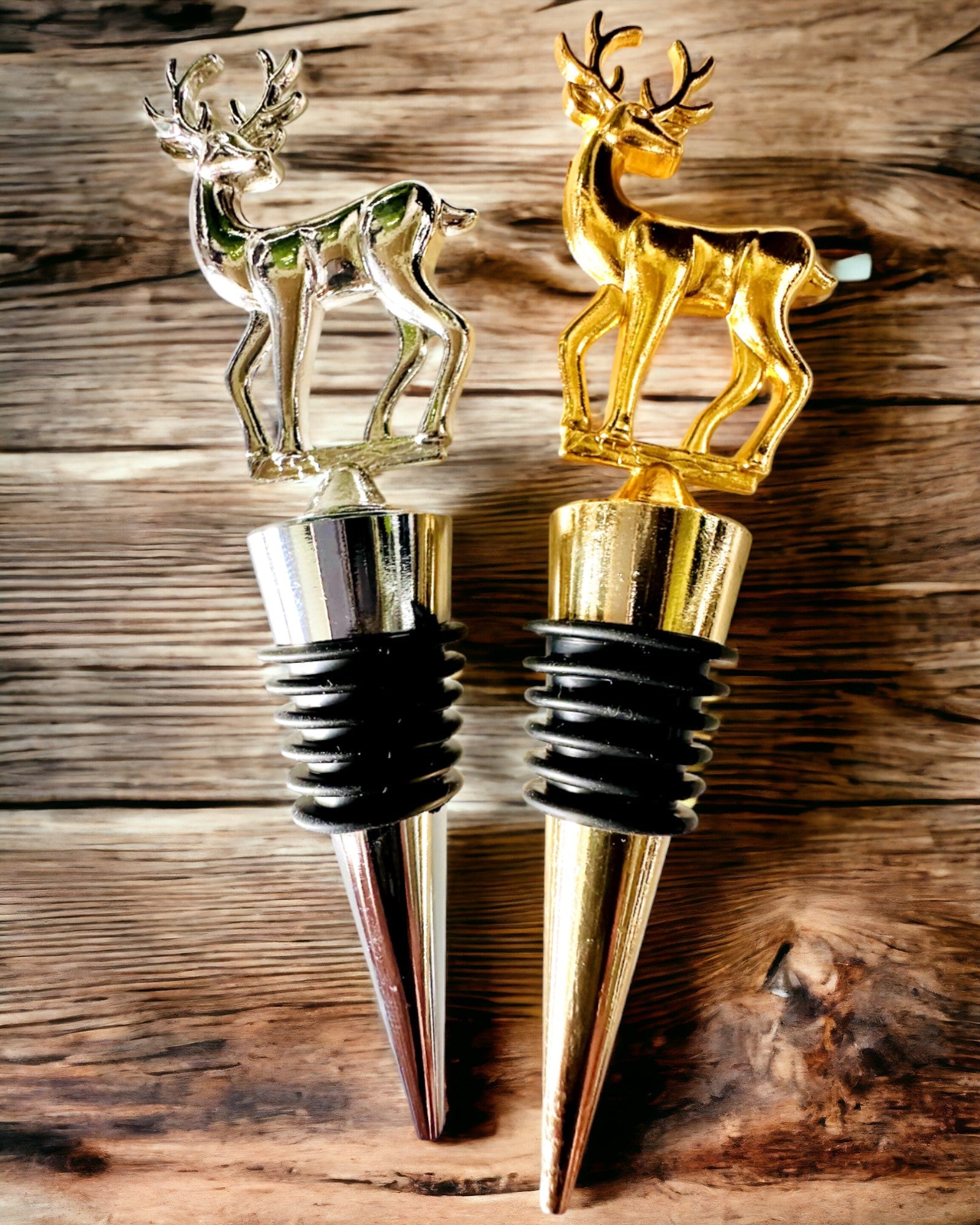 Eksklusiv Metal Vinprop med Hjort - Elegant og Funktionel, mulighed for personlig gravering