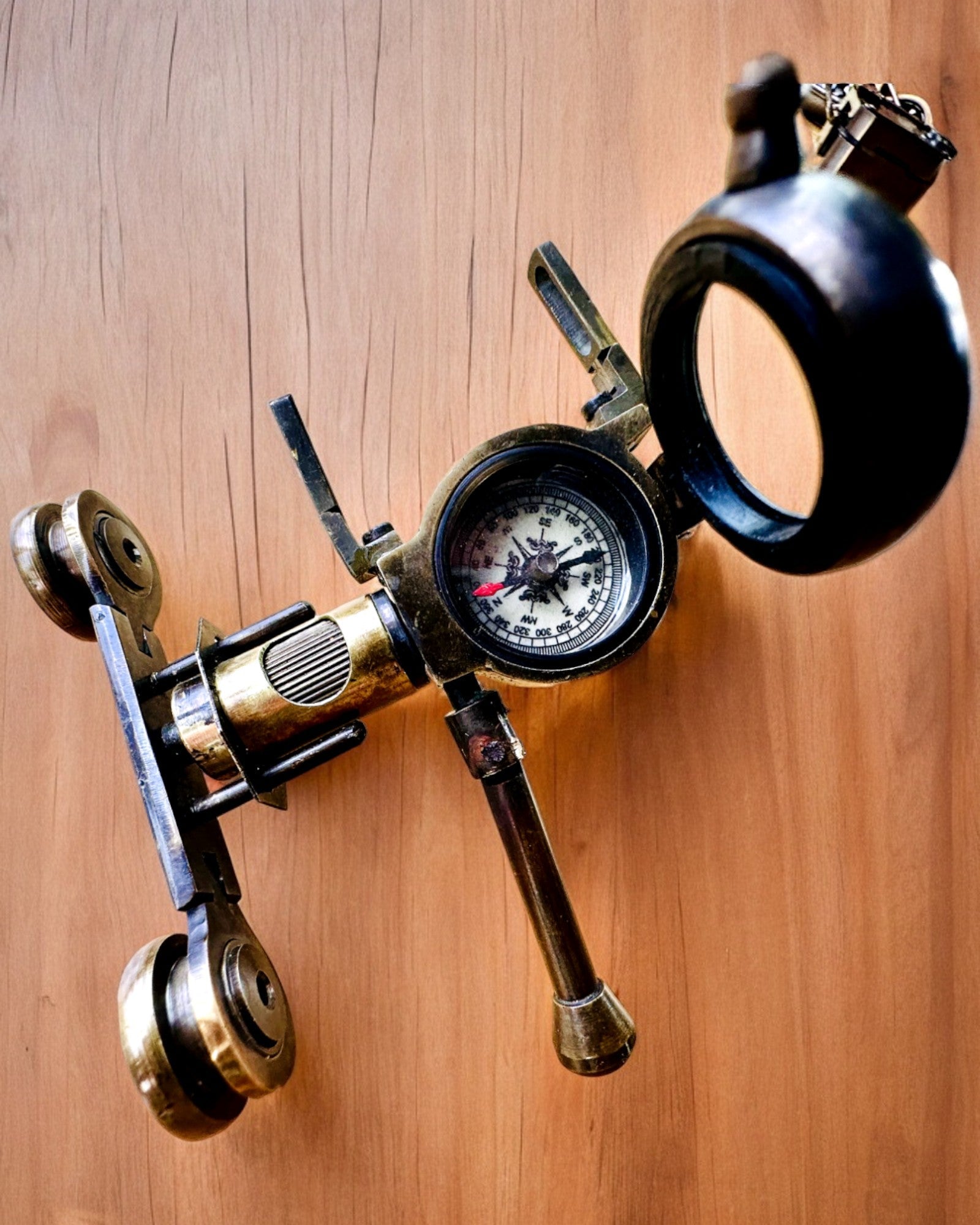 Binocular Nautica - Eksklusivt Vintage Tilbehør - Håndlavet med Mulighed for Gravering, dekoration til kontoret, premium