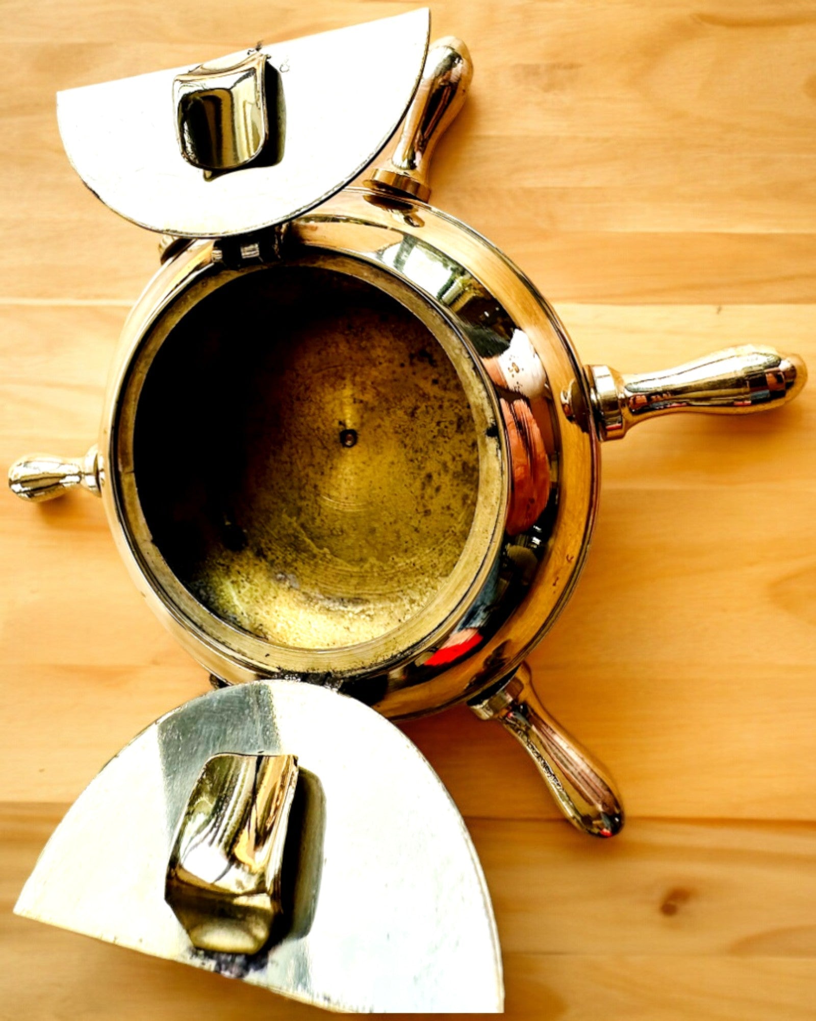 Messing Kaptajnsaskebæger - mulighed for personliggørelse med gravering, håndlavet