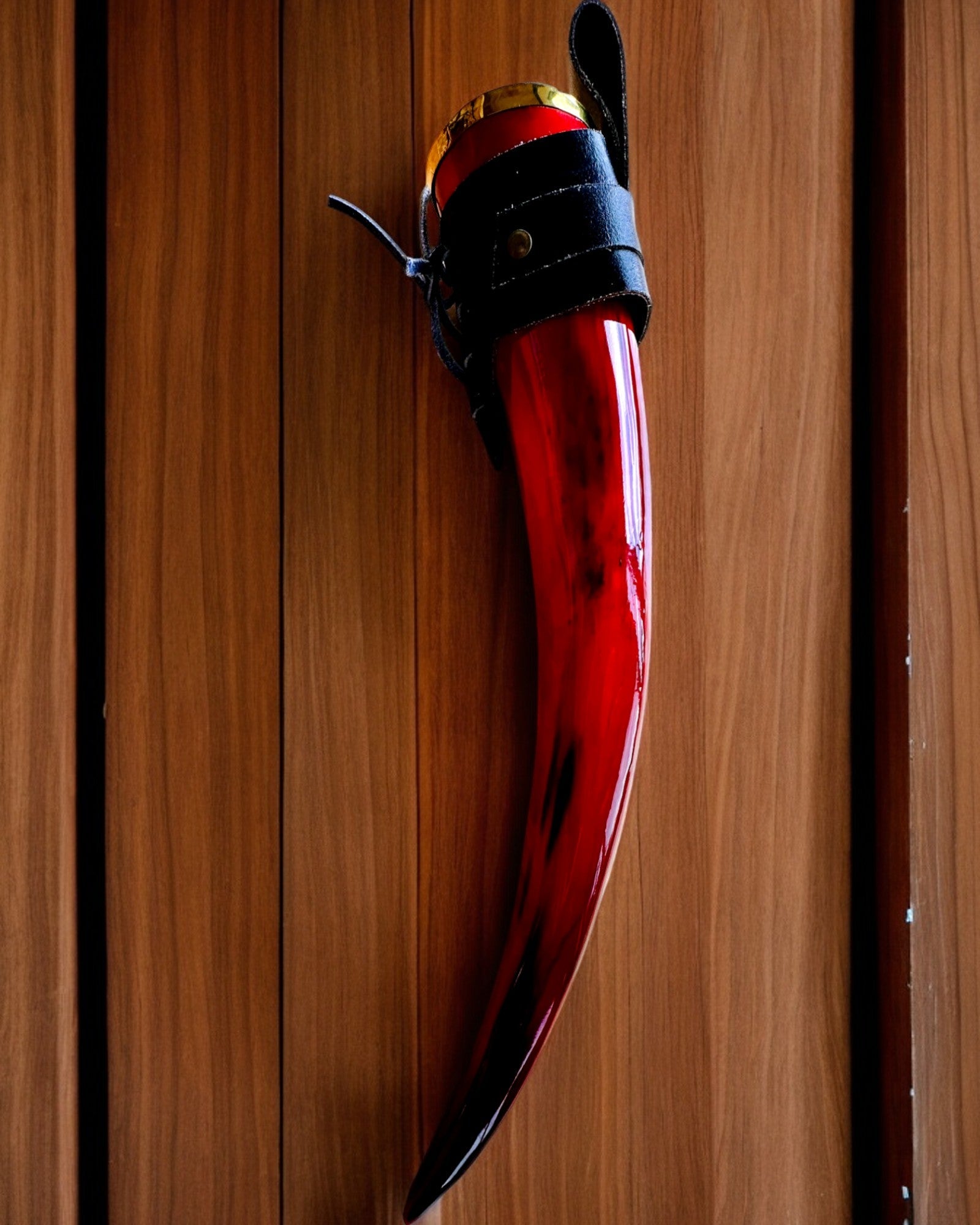 Krigers hornkrus - Rød - med mulighed for personlig gravering