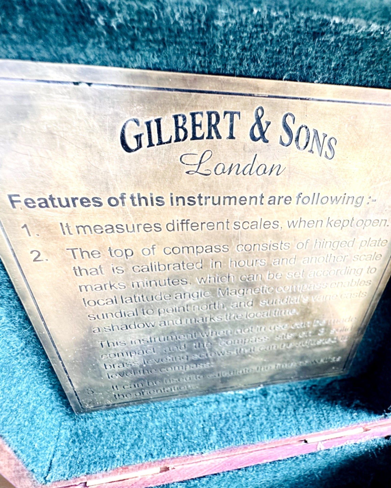 Stor Trækasse til Kompas "Gilbert & Sons" med Mulighed for Gravering