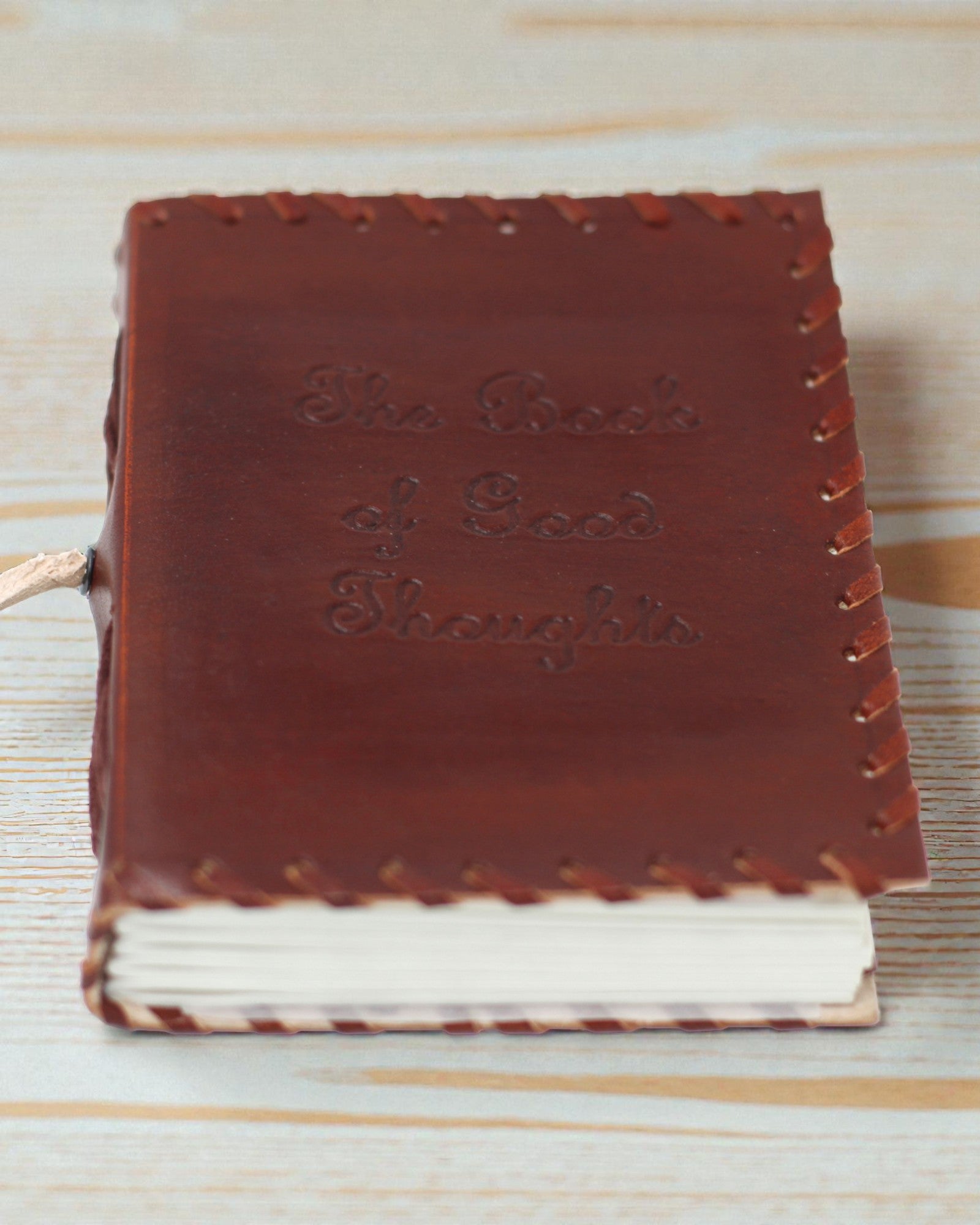 Liber Mentis – Lædernotesbog, tankebog med omviklingsrem