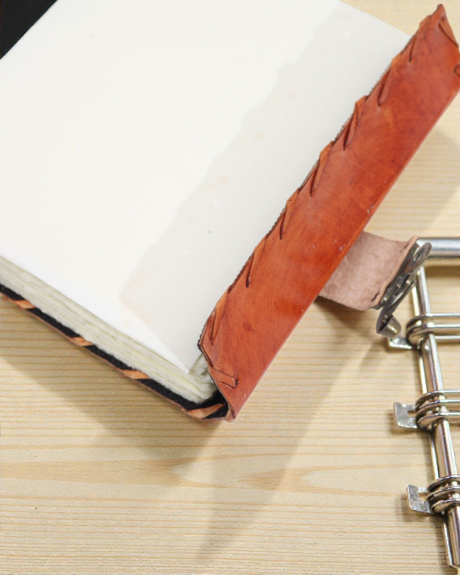 Solarius Vogter – lædernotesbog med det onde øje og håndsyede stikninger