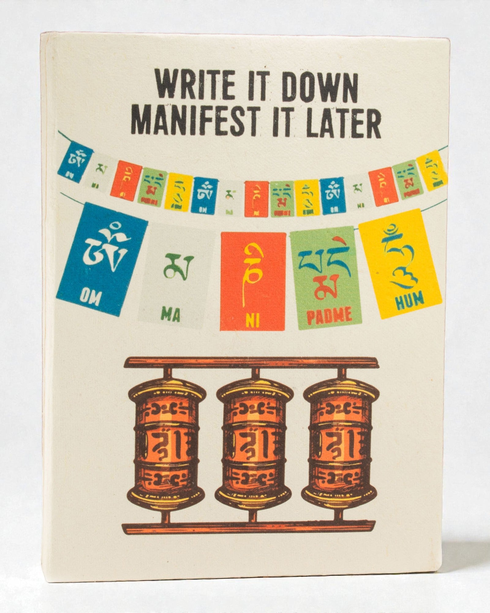 Stor lomme-notesbog med inspiration – Skriv det ned (21 x 15 cm, 45 ark)