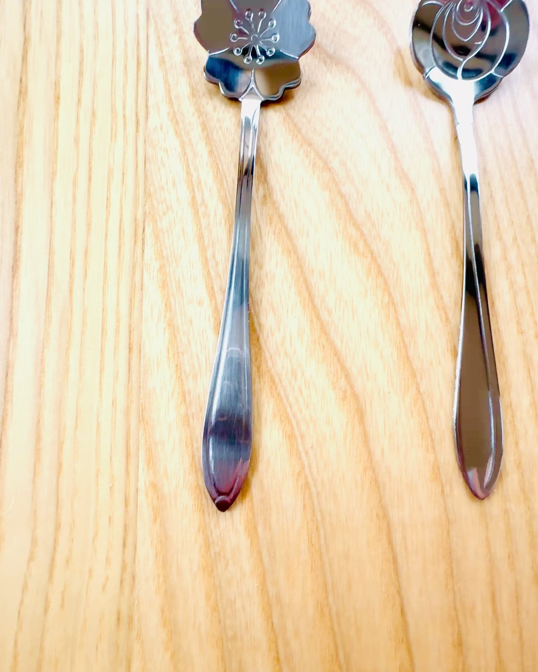 Elegant ske "Blomster Elegance" – Personliggjort som gave, gravering, 7 varianter at vælge imellem