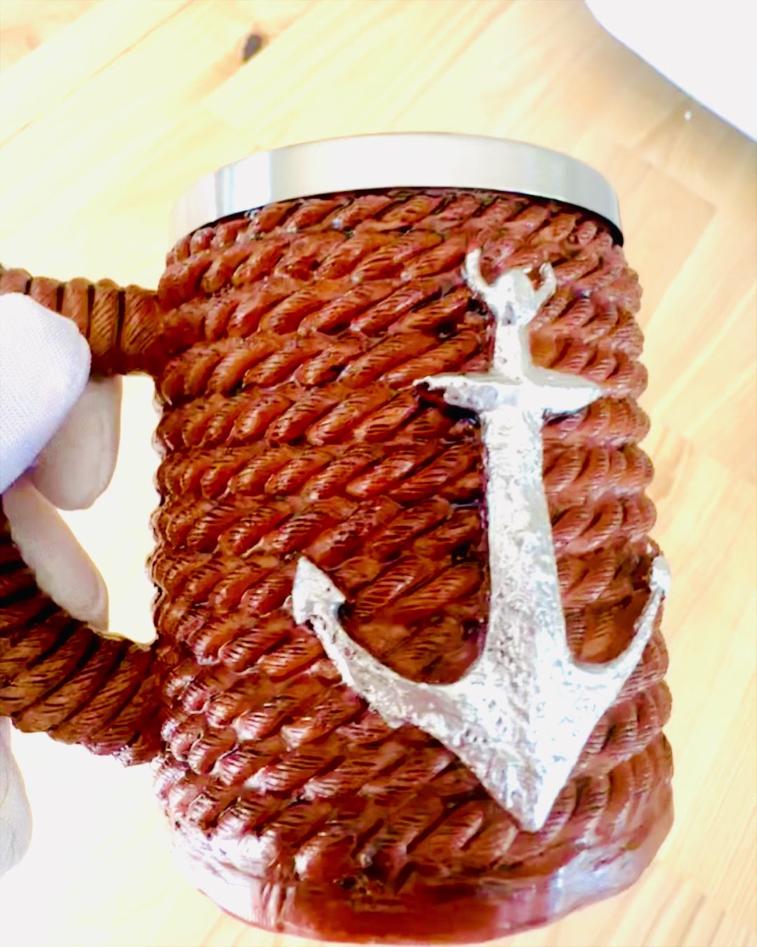 Krus "Morski Skarb" i rustfrit stål, mulighed for personlig gravering som gave