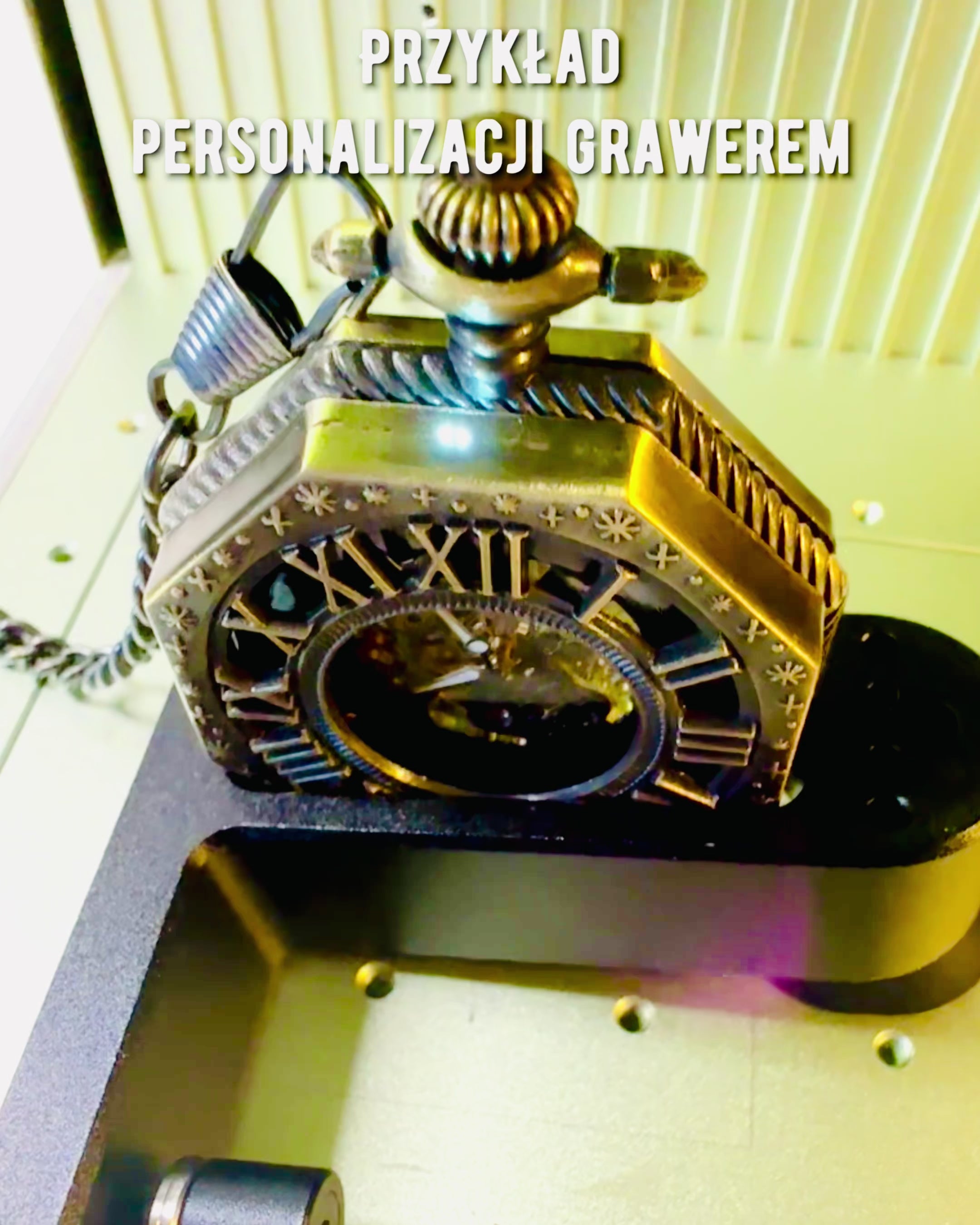 Klassisk Ottekantet Brun Farve Mekanisk Lommeur i Steampunk Stil - Tidløst