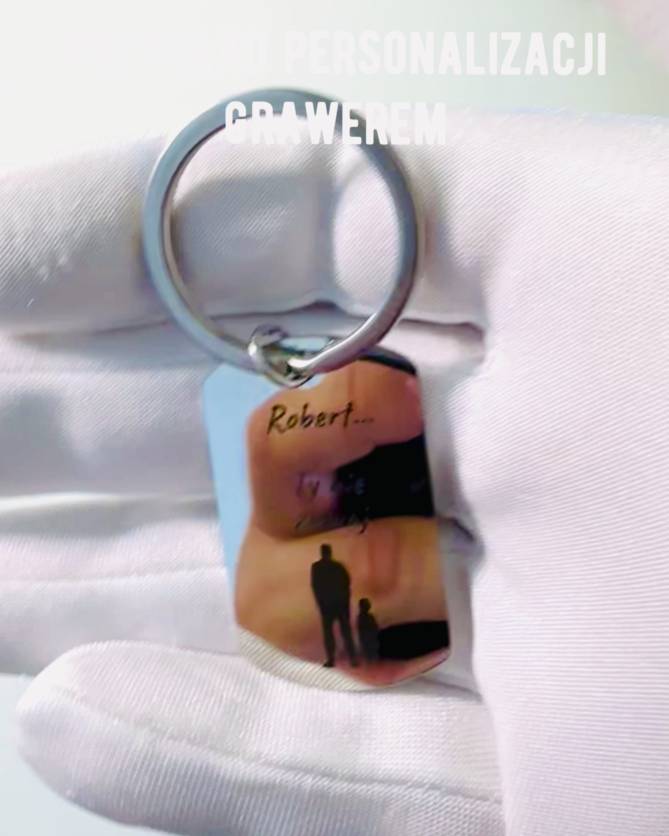 Militær ID Nøglering "Hundetegn" i Rustfrit Stål – Personlig Gravering