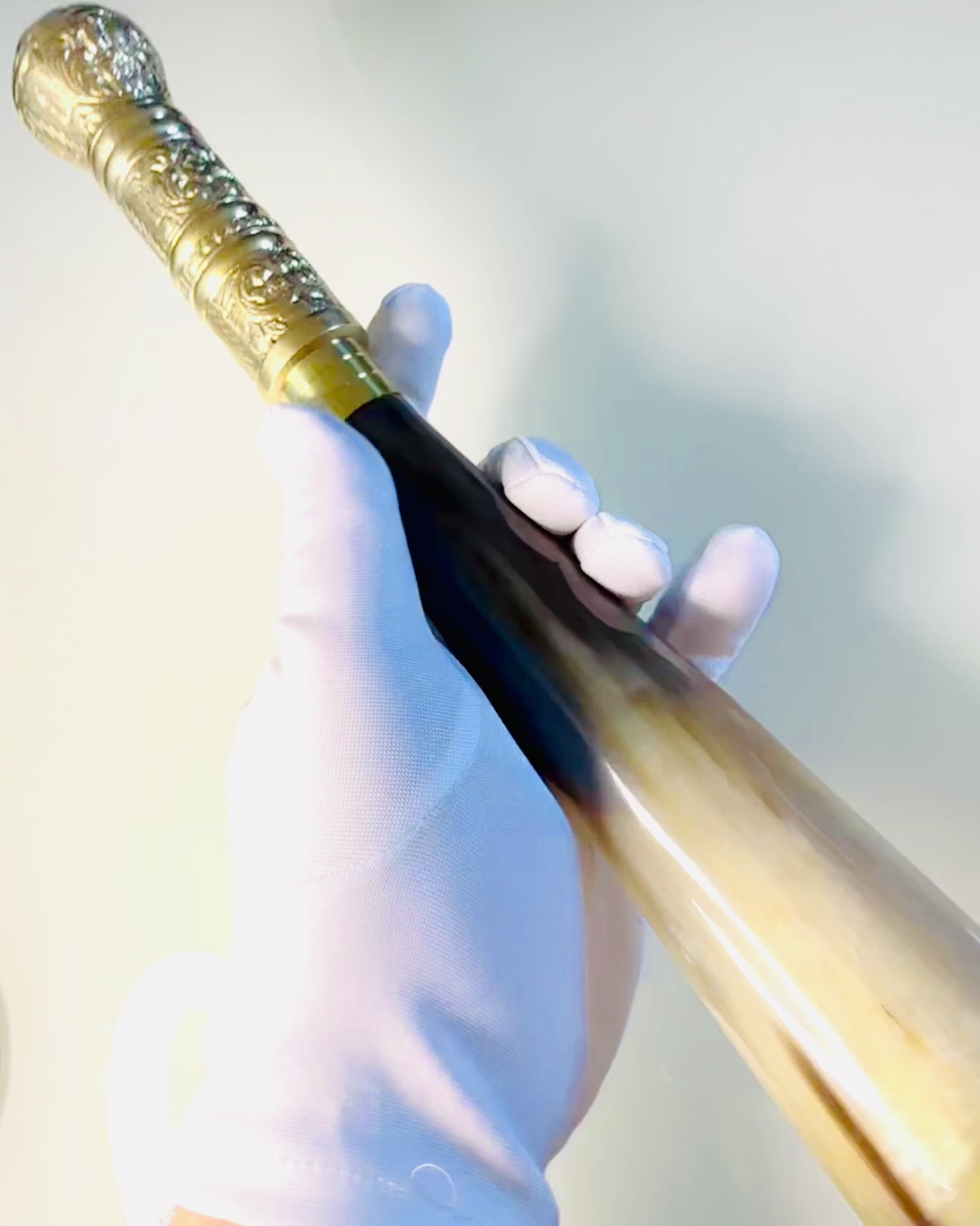 Premium Sko Horn "Elegancja Rajput" med Gravering Mulighed