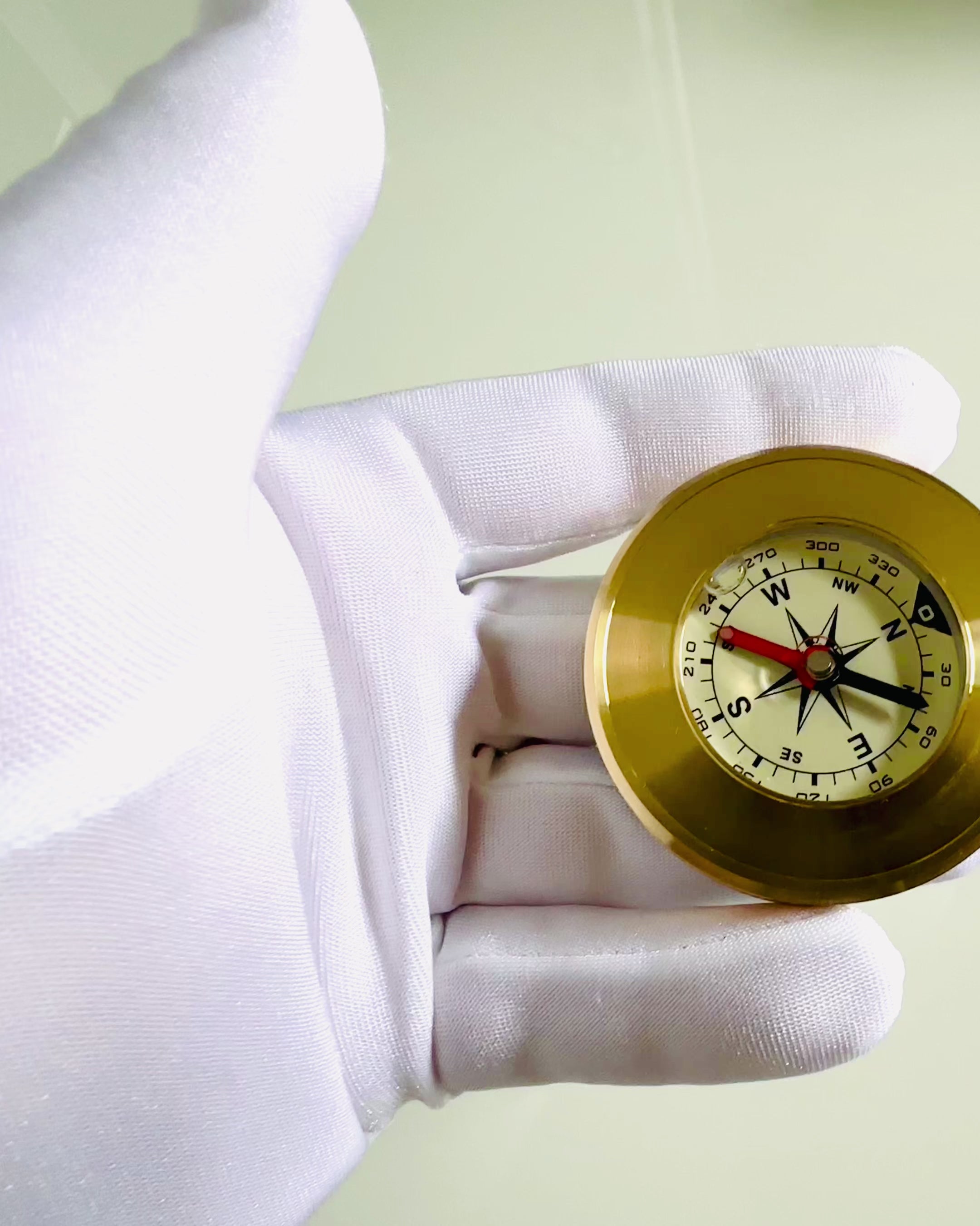 Navigationskompas med mulighed for gravering, Messing, Klassisk design – 5 cm