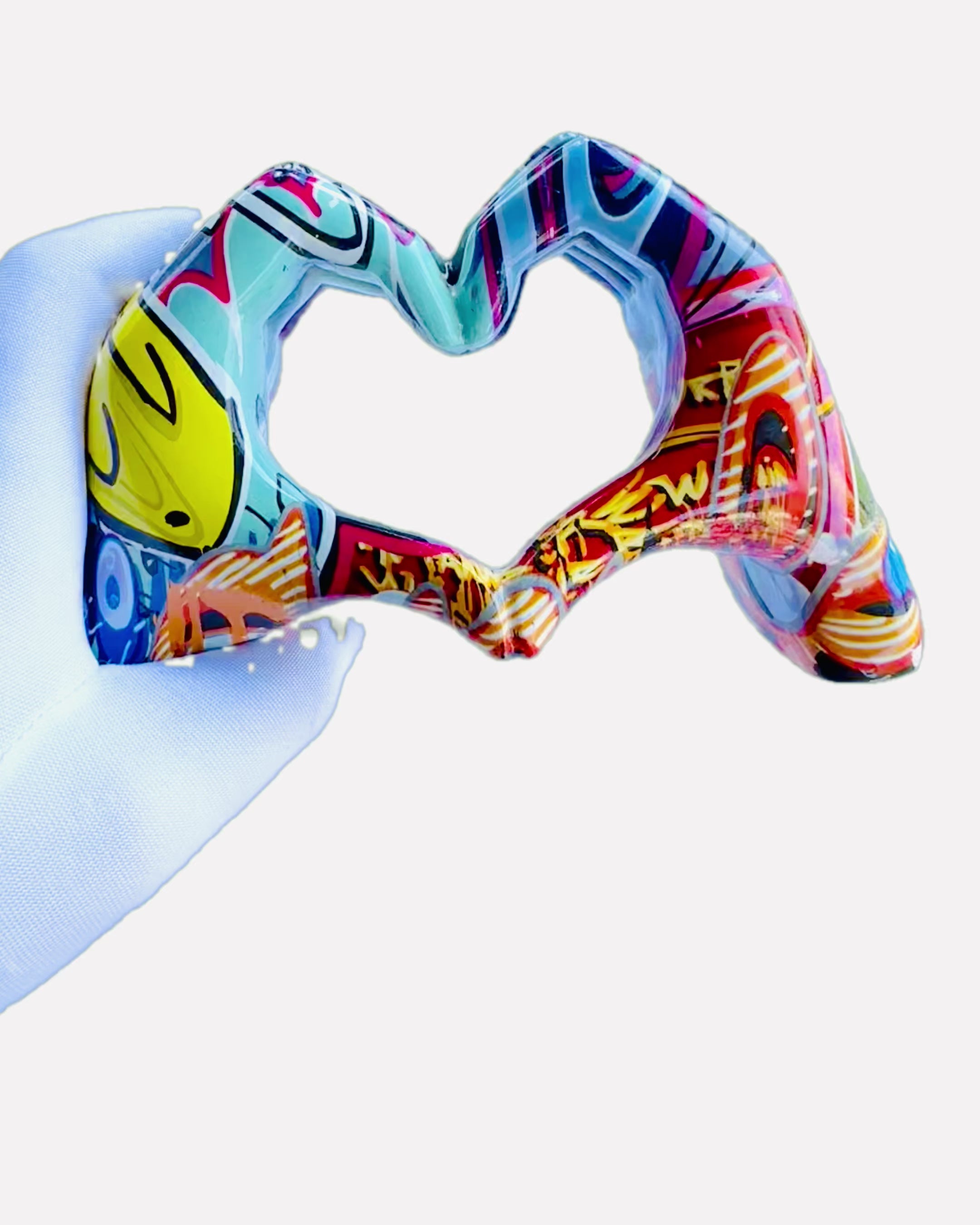 Dekorativ figur Farverigt Dekorativt Håndtag ArtBrace - mulighed for personlig gravering, som gave