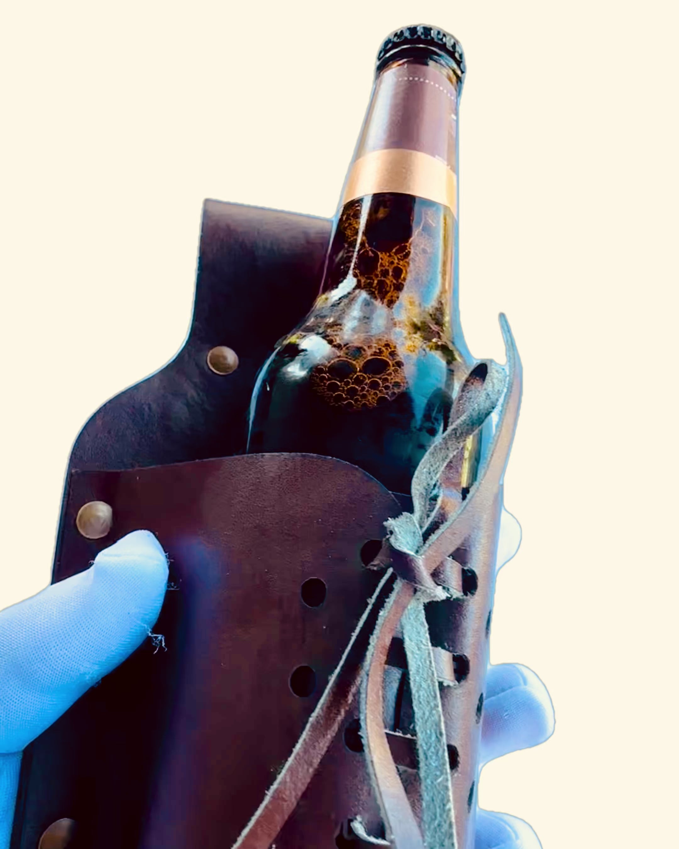 Læderflaskeetui "LeatherCraft Elegance" - mulighed for personalisering