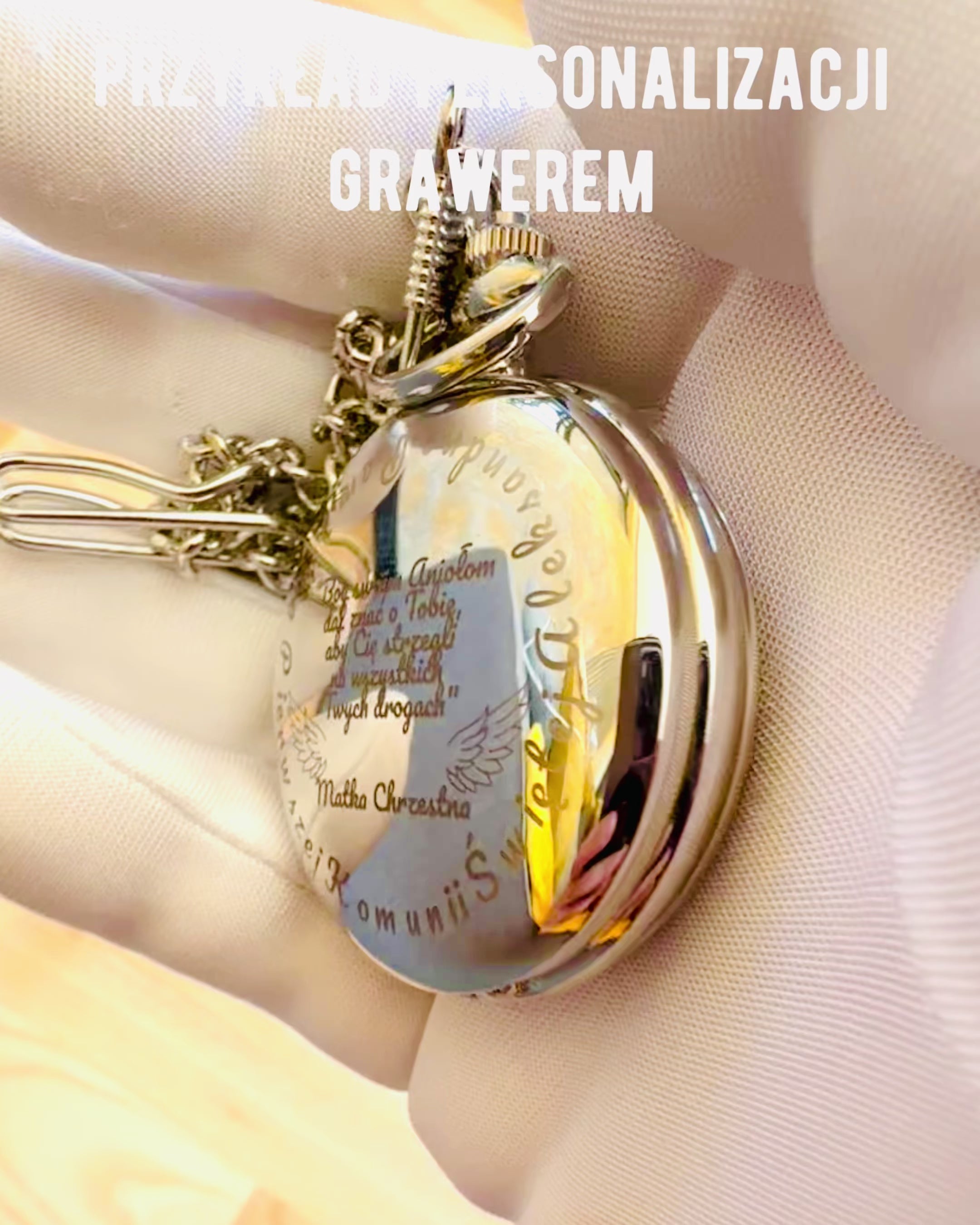 Klassisk Mekanisk Lommeur med Dobbelt Låg, Manuel, Sølvfarvet