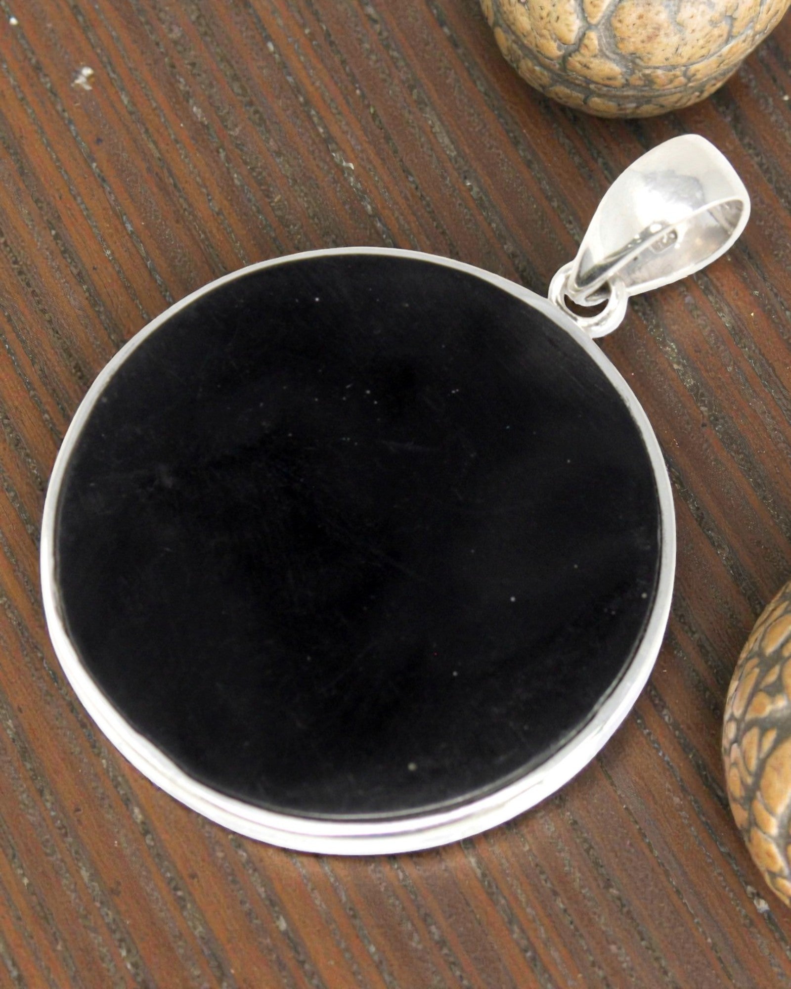 Sølvvedhæng Livets Træ 30 mm – Abalone Ocean Glow