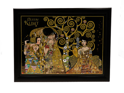 Laptopunderlag G. Klimt, Kolaż (CARMANI) med mulighed for personlig gravering, ideelt som gave, mål 30.5x40.5cm, stilfuldt og behageligt til arbejde på skødet